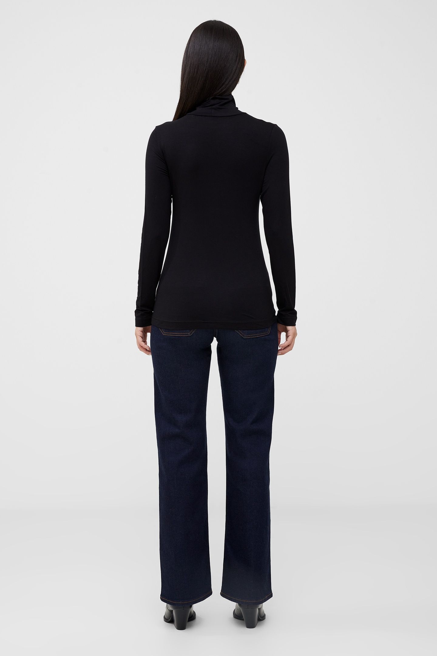 VENITIA JERSEY SPLIT CUFF TOP BLACK 3