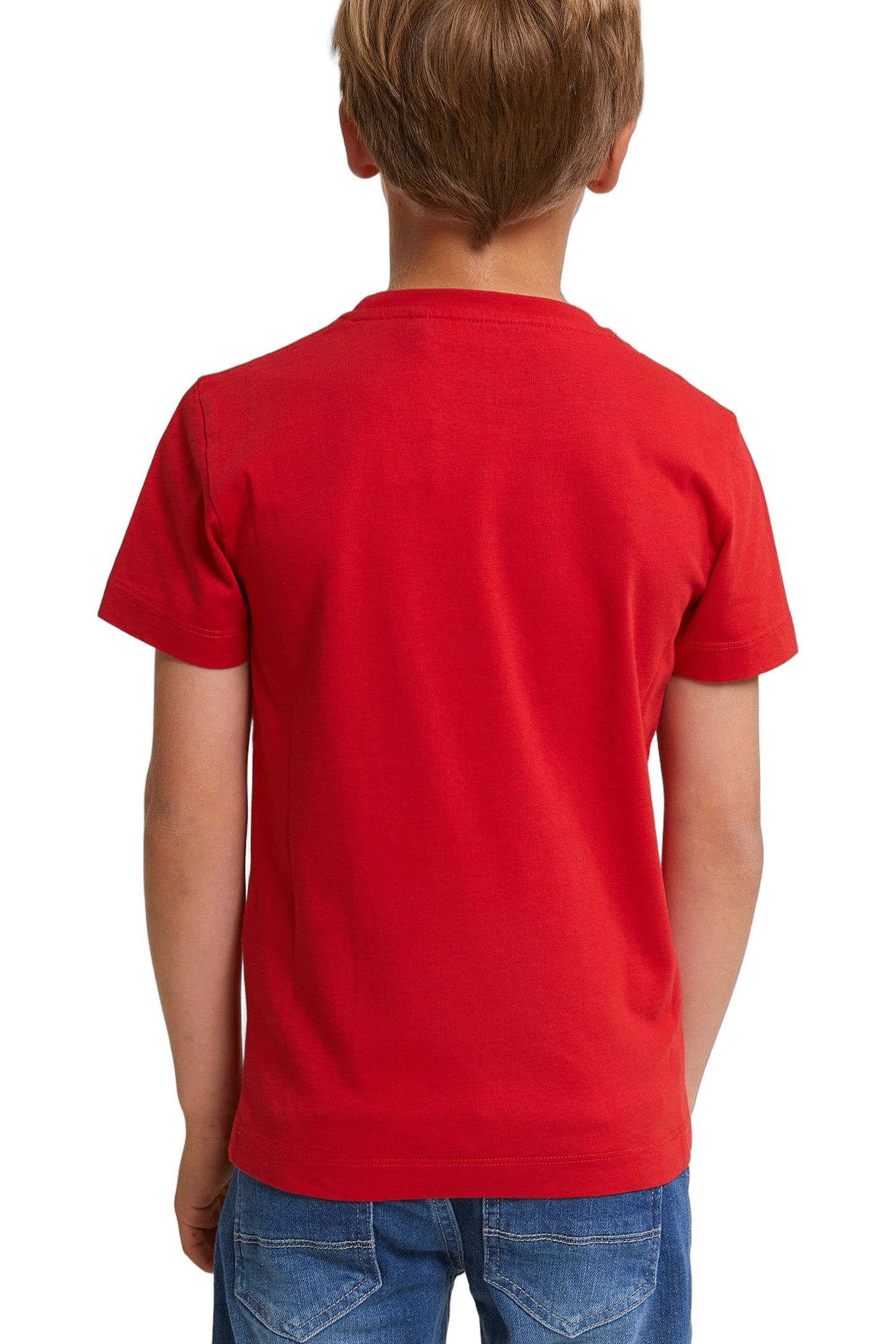 NORMAL FIT BASIC T-SHIRT SHORT SLEEVES HARVARD RED 3