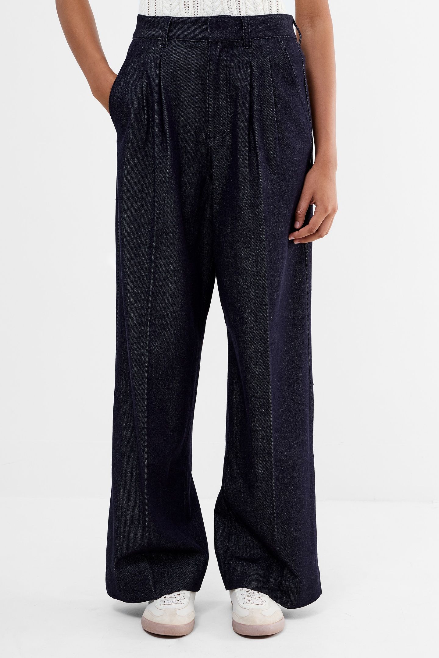 FLETCHER WIDE LEG DENIM TROUSE CLEAN INDIGO 3