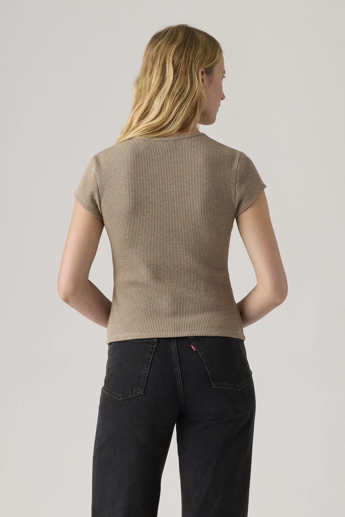 DRY GOODS WAFFLE CAP-SLEEVE TEE 3