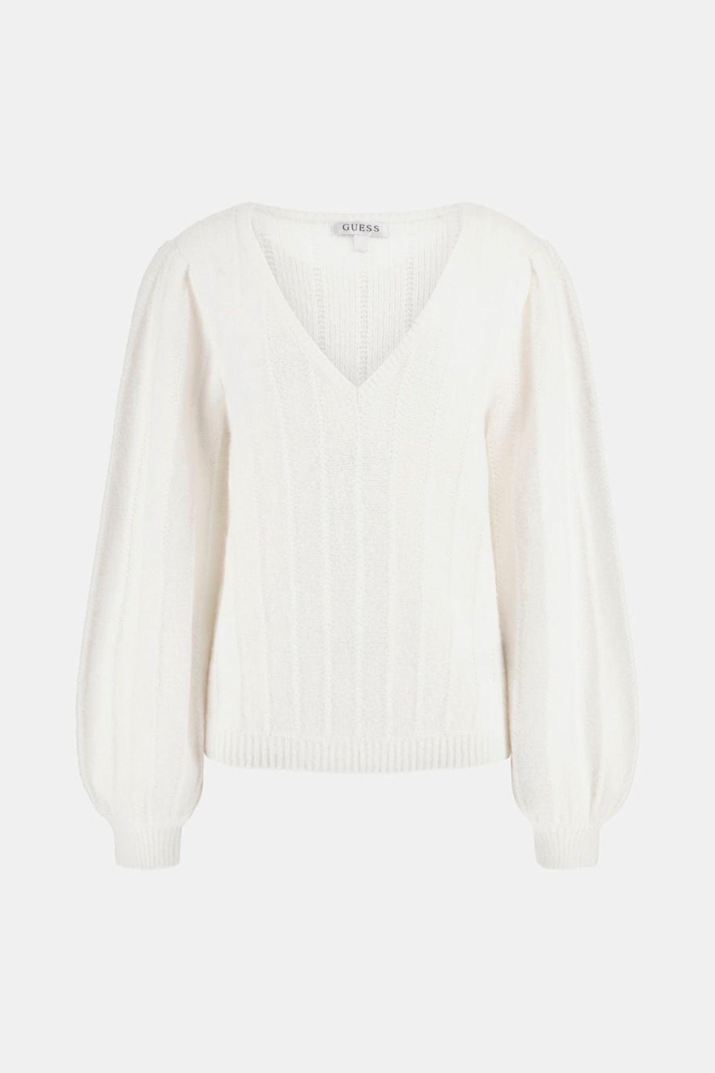GUESS ECO LS VN MADELINE TEXTU DOVE WHITE 6