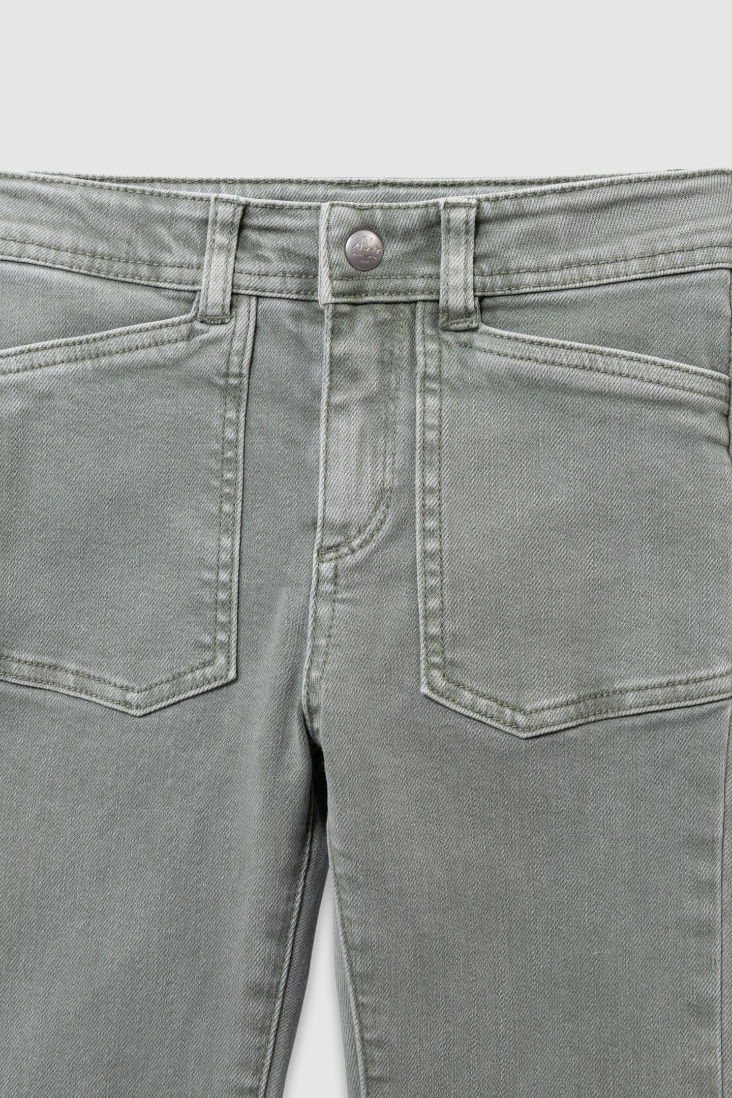 KHAKI FLARE JEANS WITH MAXI POCKETS 3