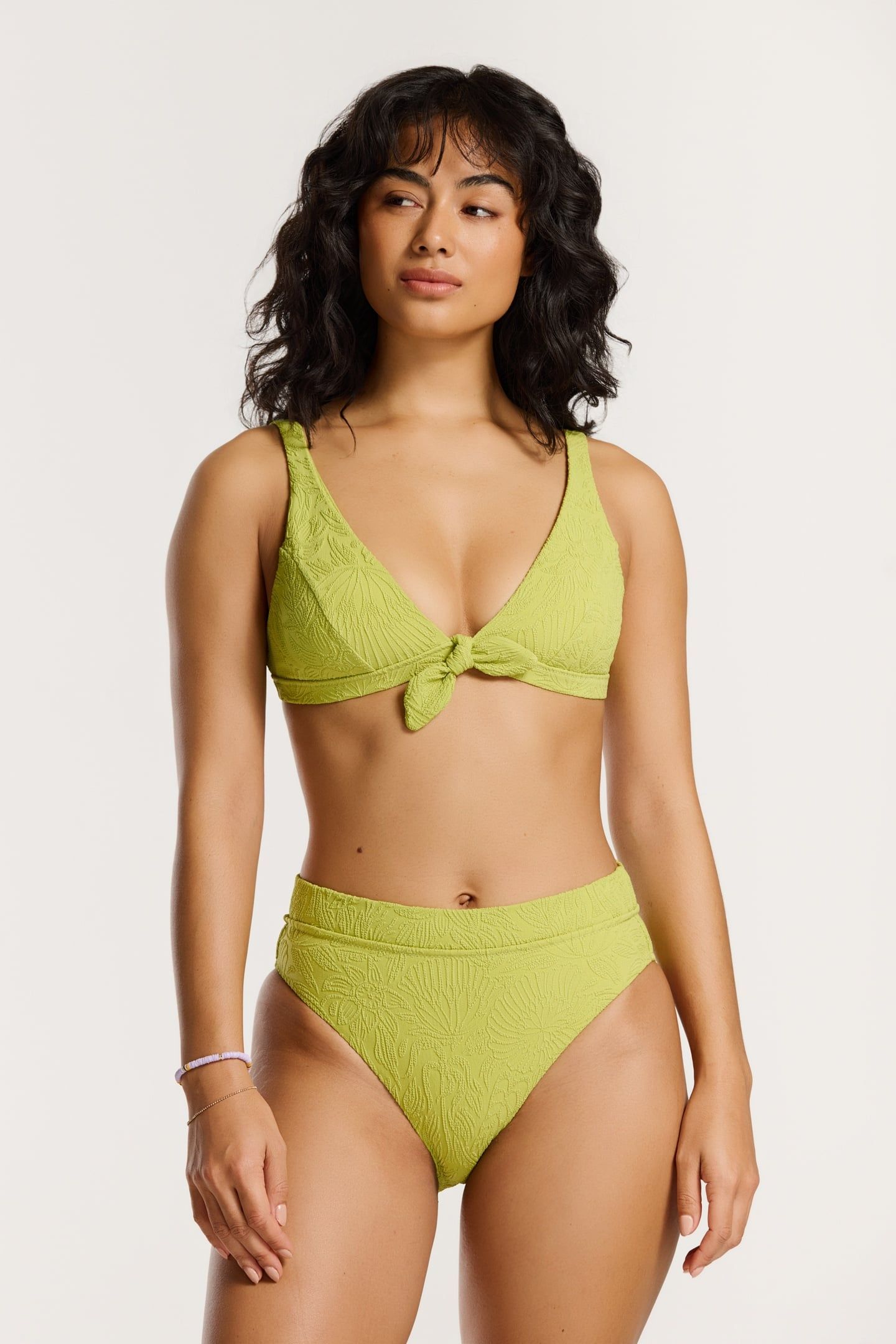 TEDDY BIKINI SET GREEN BOTANIC STRUCTURE 1
