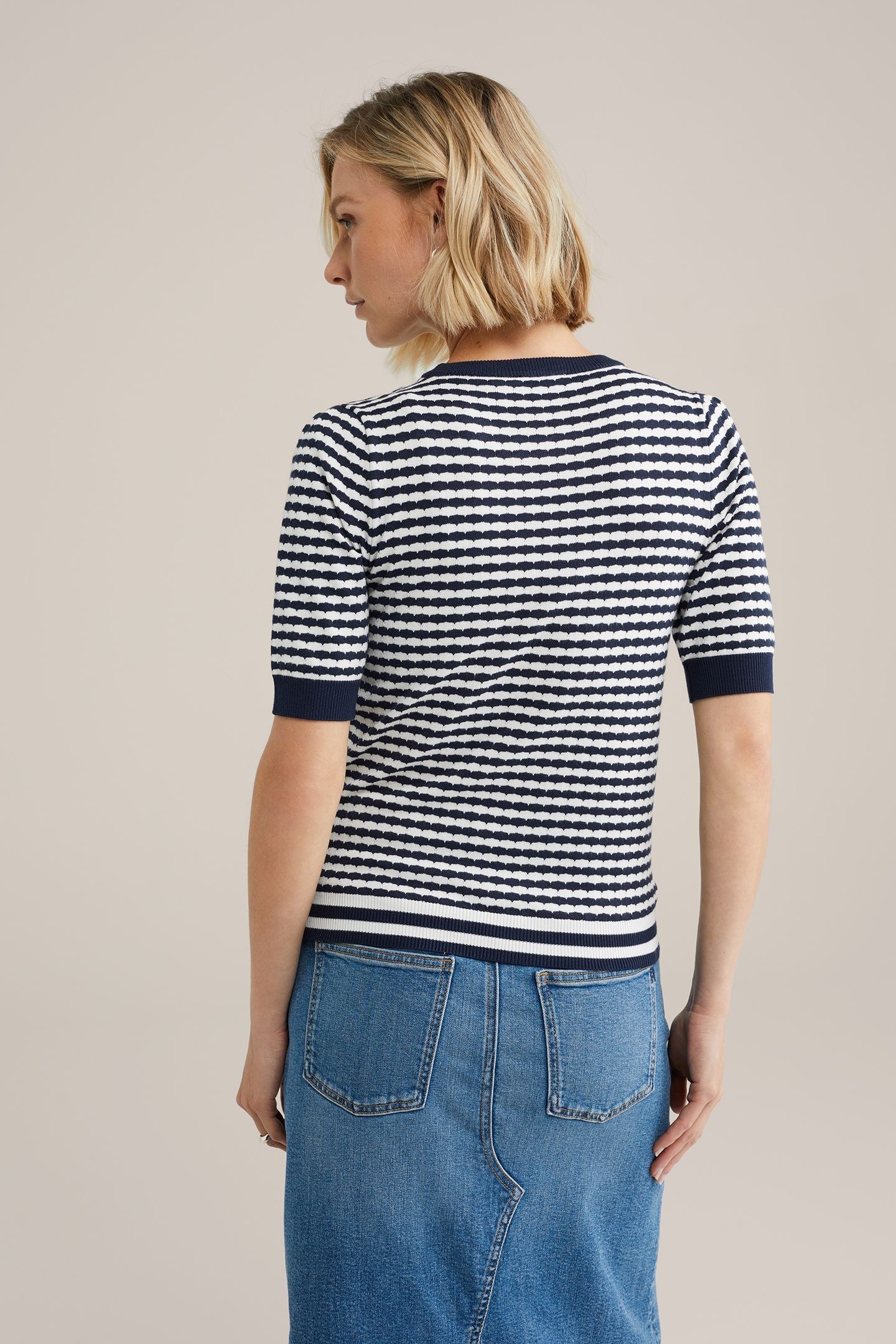 KNITTED PULLOVER NAVY BLUE 3