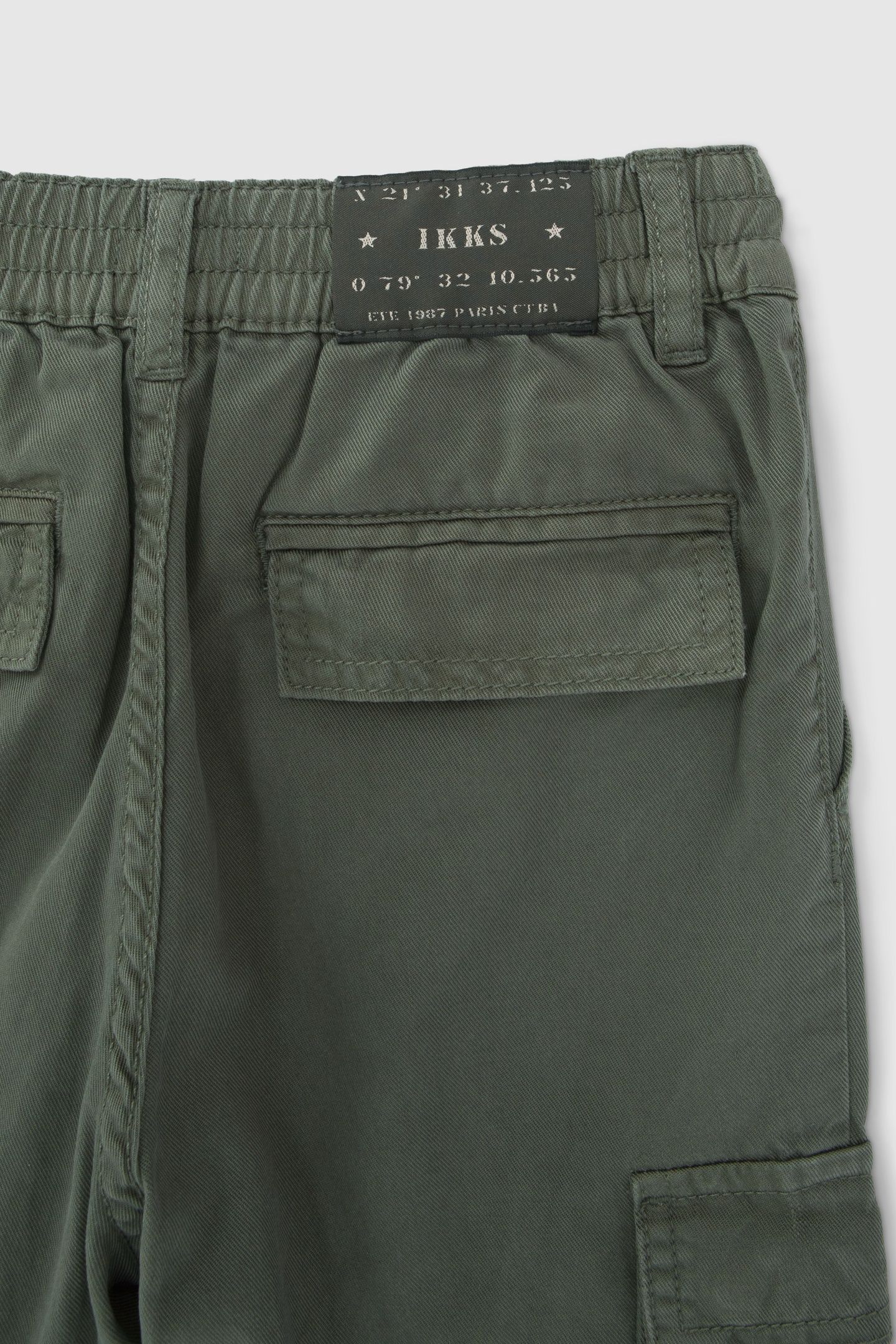 BOYS’ KHAKI CARGO TROUSERS WITH ELASTICATED WAIST 7