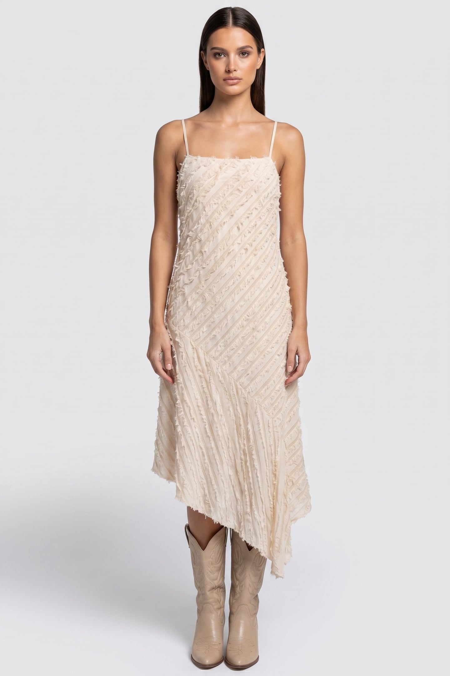 IZZEY DRESS BEIGE 1
