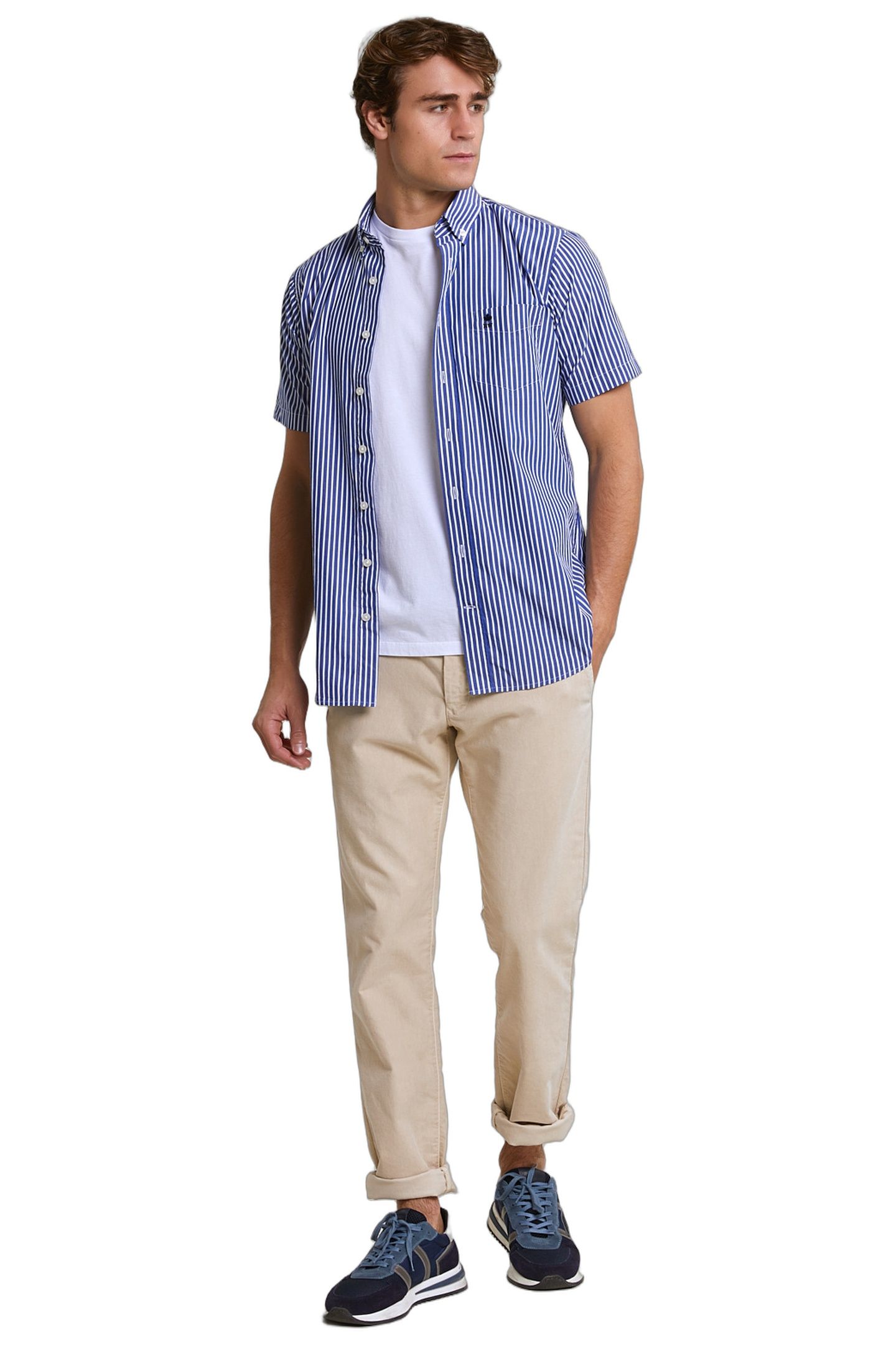 CUSTOM FIT STRIPED PERFORMANCE STRETCH SHIRT SHORT SLEEVES B 2
