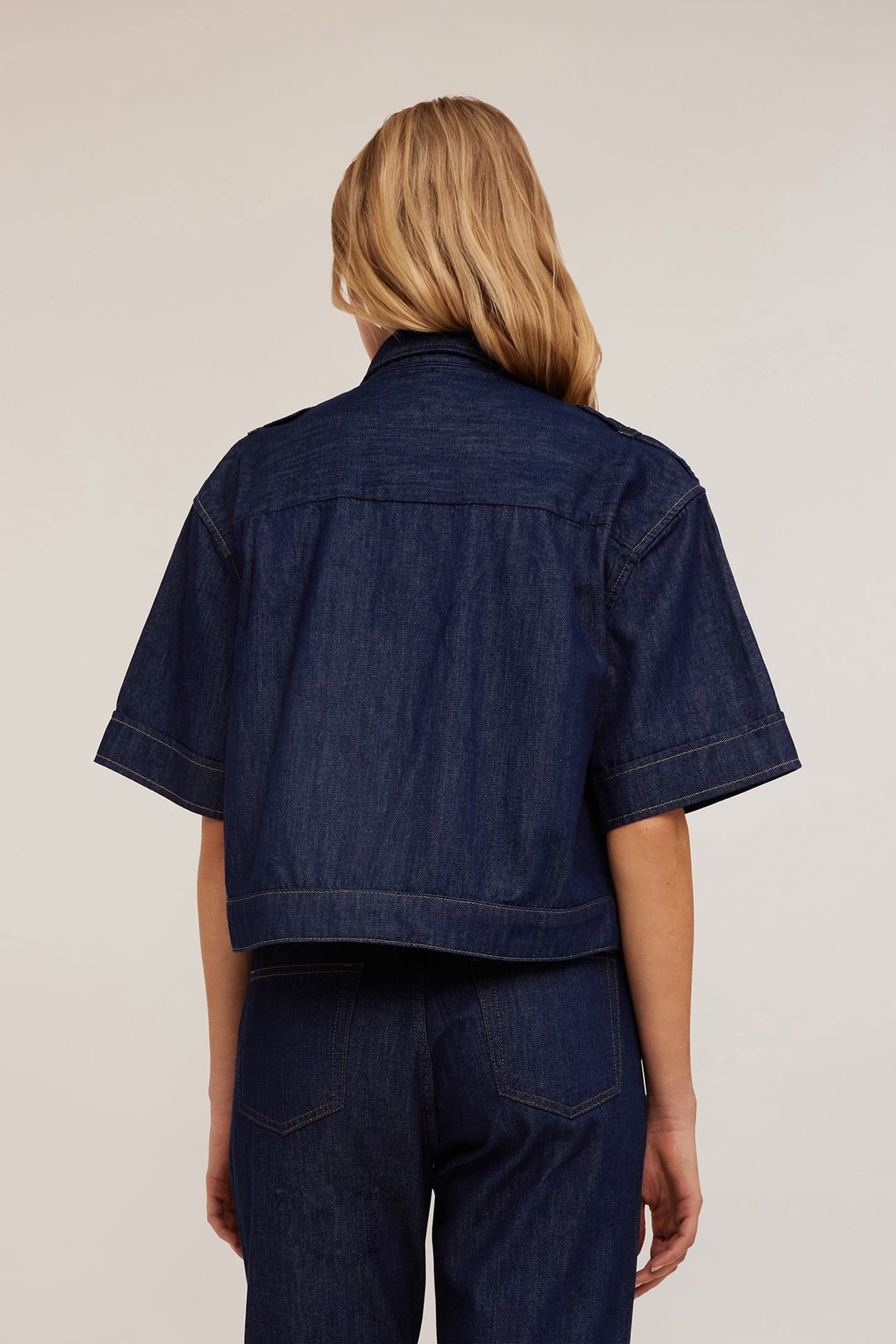BOXY DENIM SHIRT BLUE 2