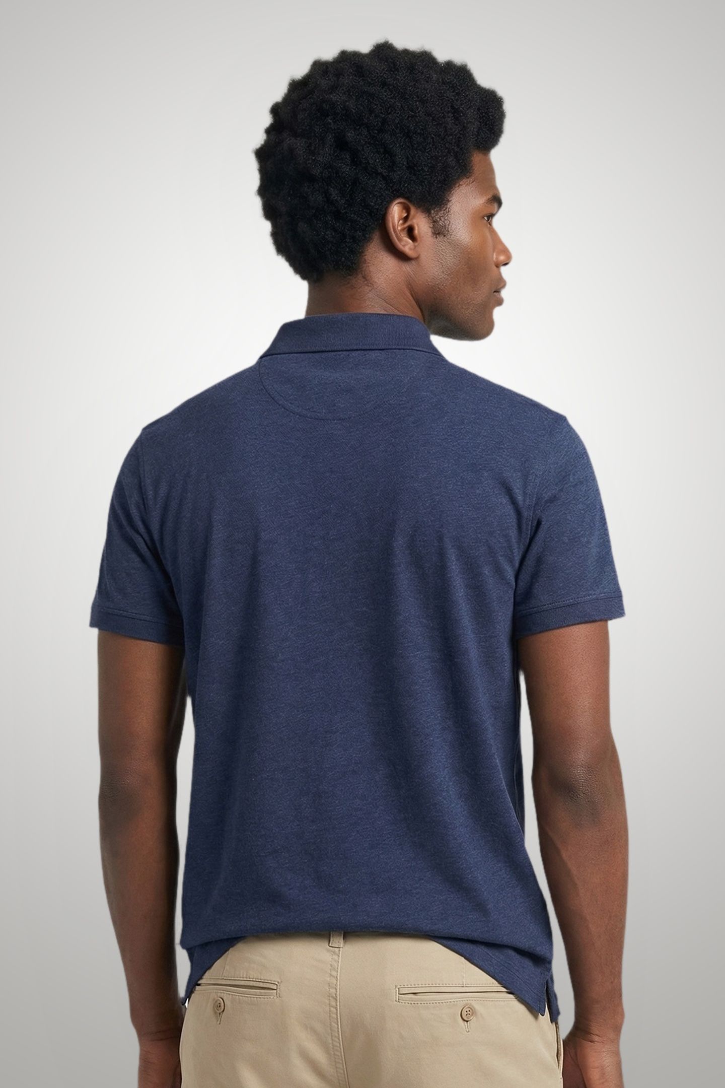 MELANGE JERSEY POLO MEDIUM BLUE 3