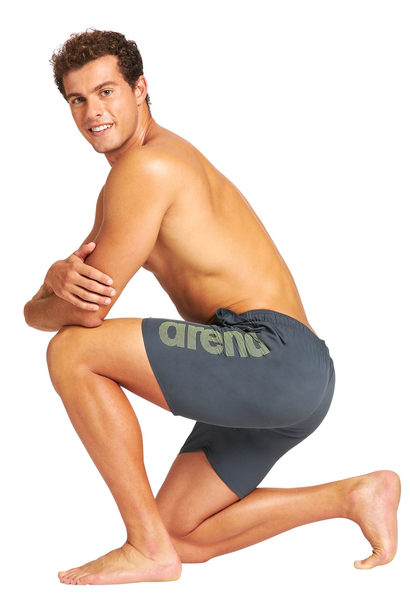 FUNDAMENTALS LOGO BOXER ASPHALT-SOFT GREEN-WHITE 10