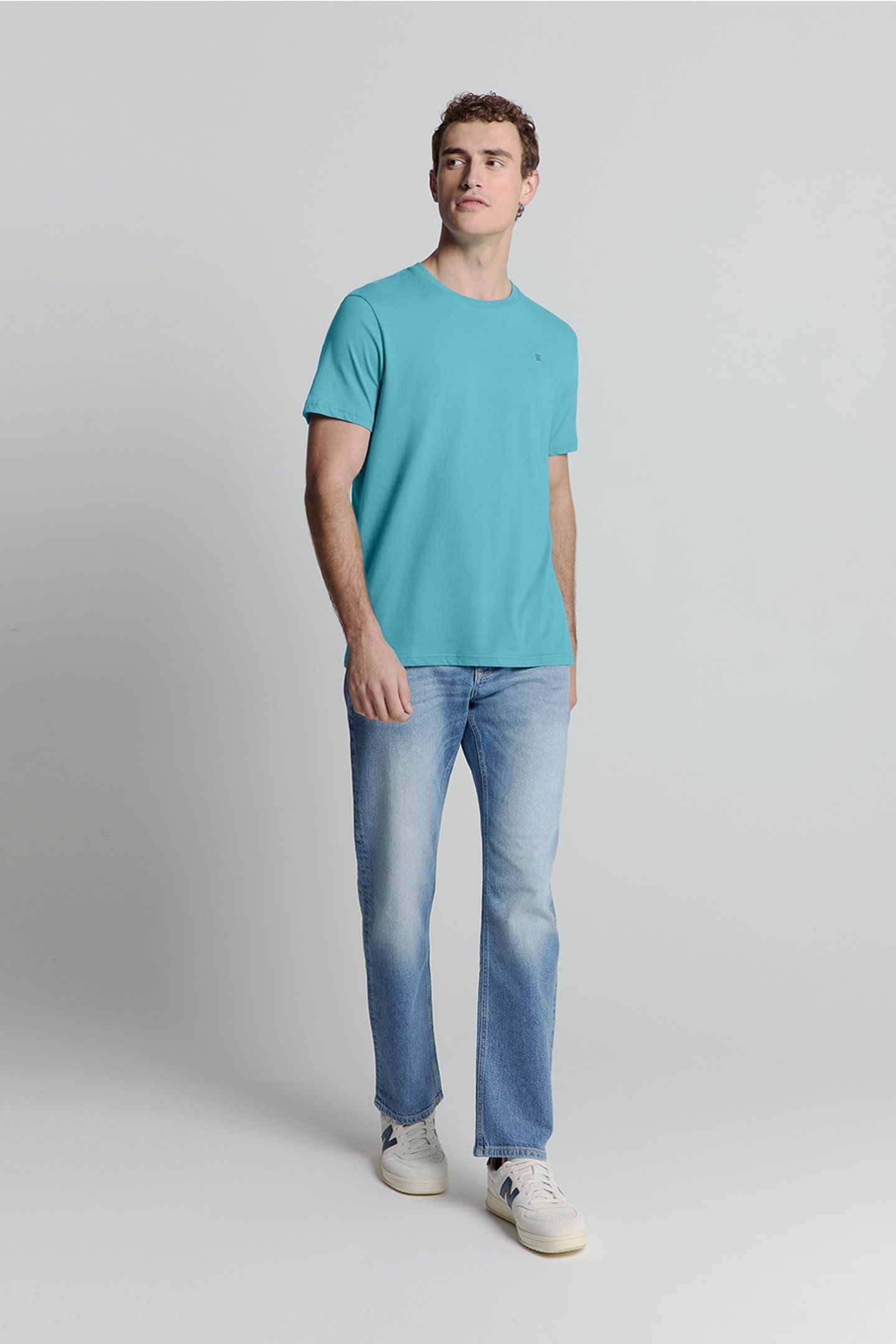 T-SHIRT CREWNECK SOLID BASIC SEABLUE 2