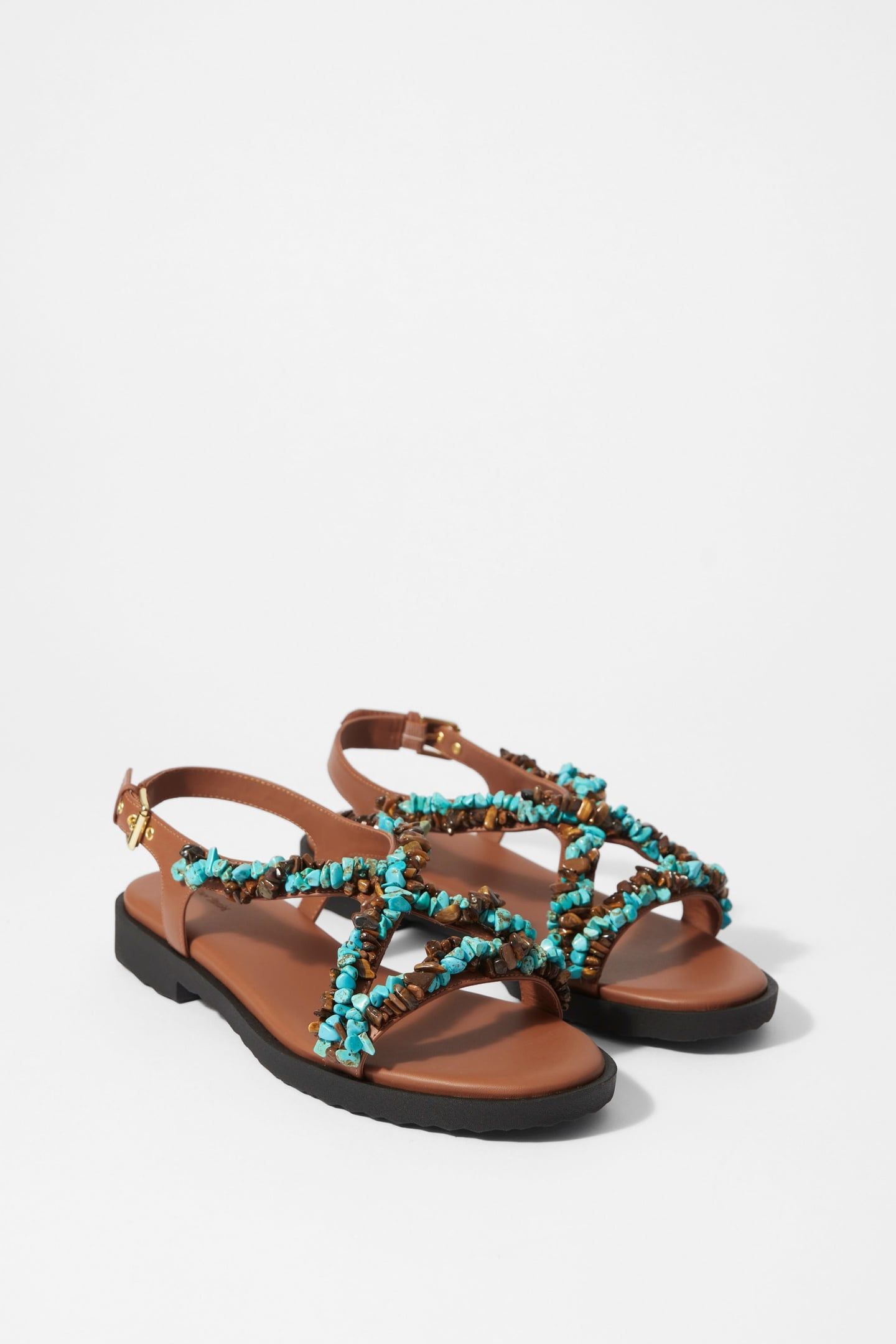 LARRY DECO SUMMER FLAT BROWN 2