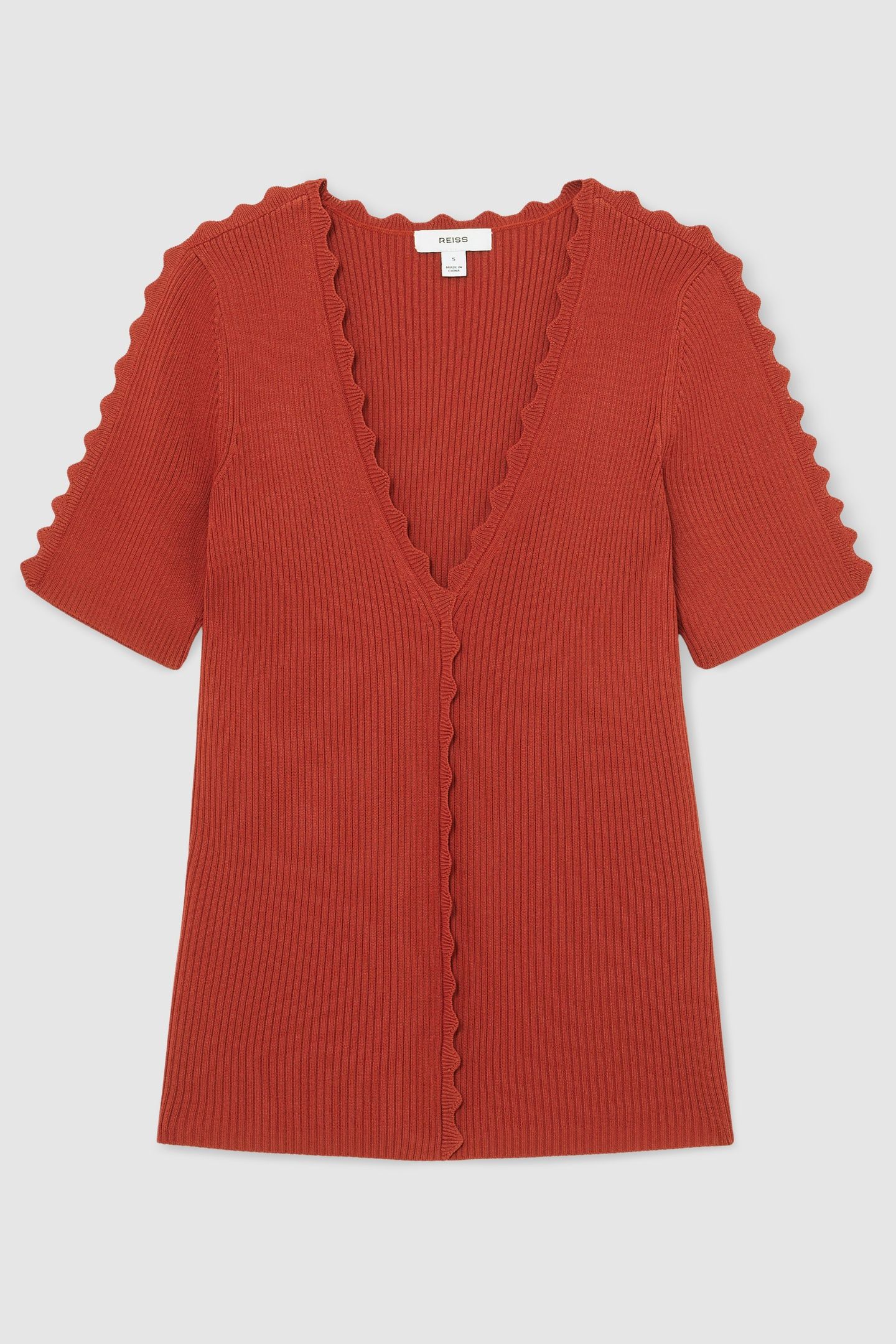 SCALLOP EDGE TOP RUST RED 4