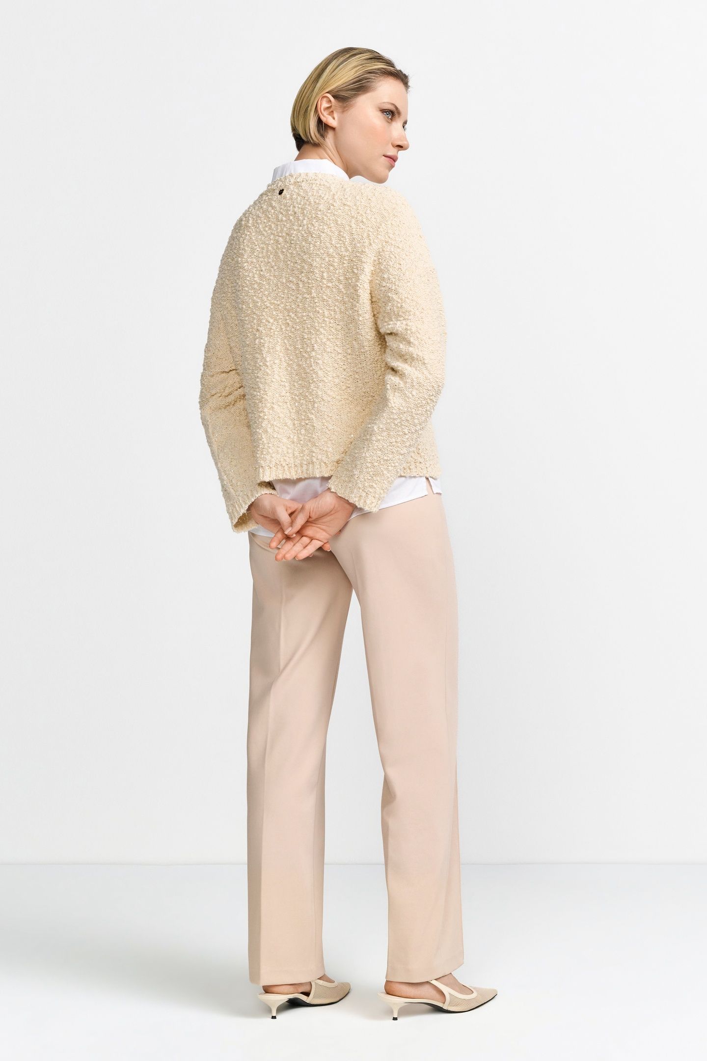SLUB YARN CREW NECK PEARL WHITE 3