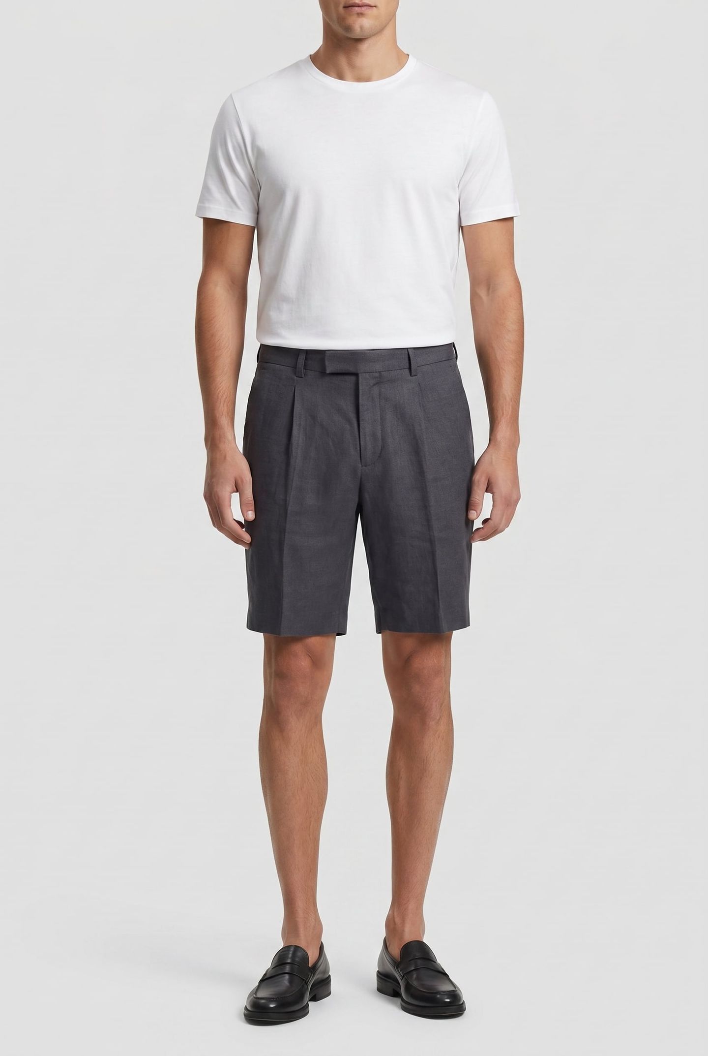 LINEN SHORT AIRFORCE BLUE 1