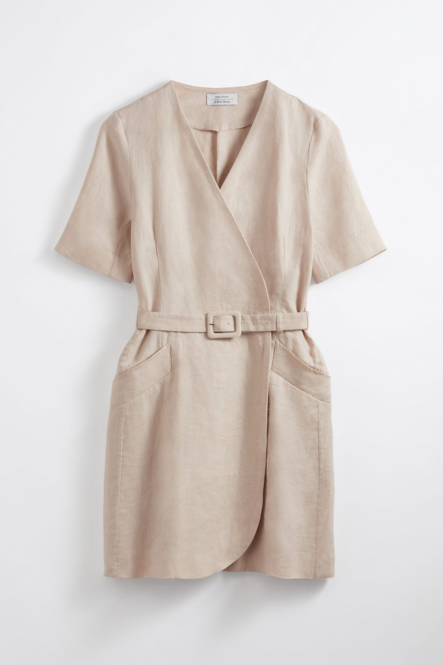 POLINA LINEN DRESS BEIGE 3