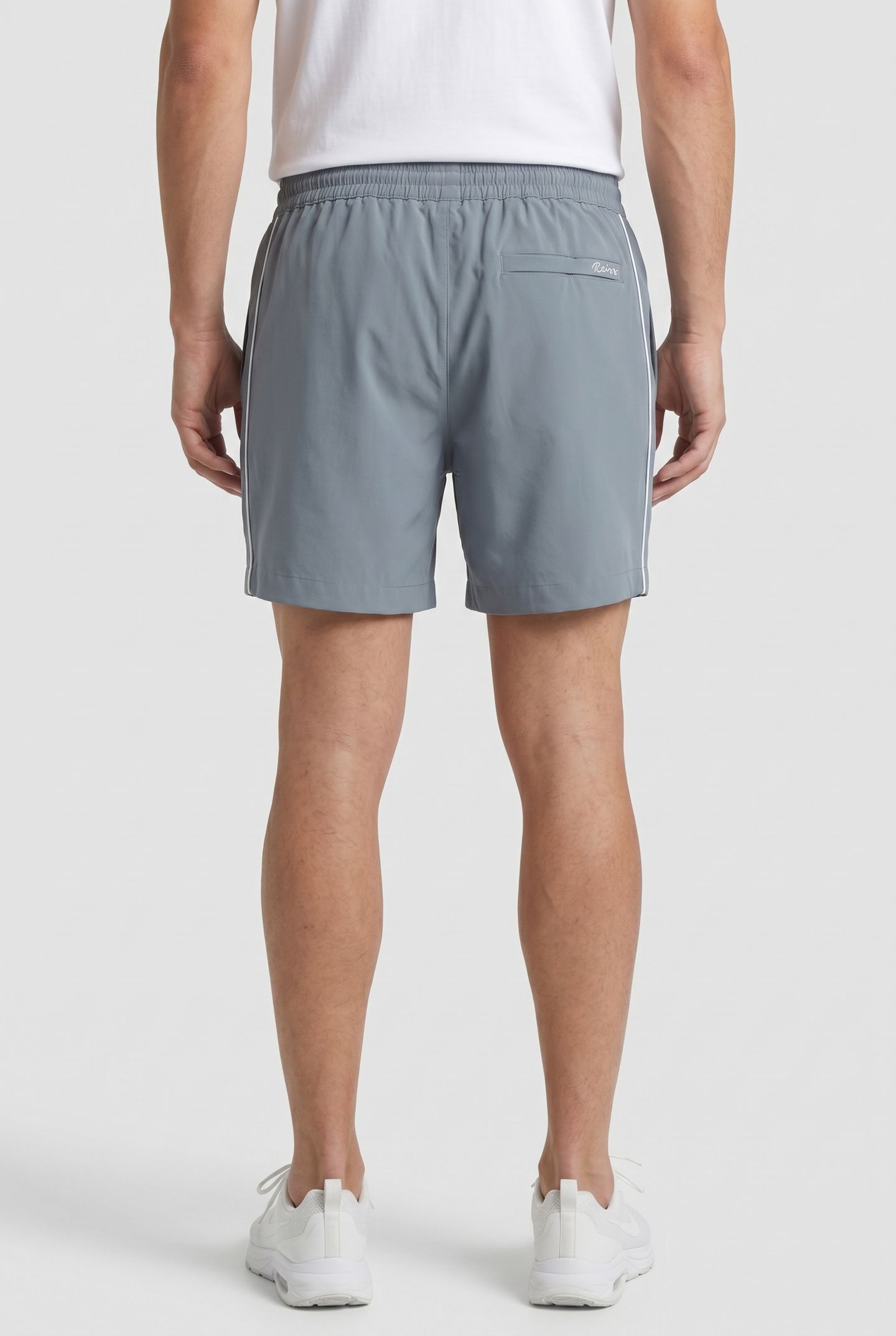 SWIM SHORT WITH PIPING AIRFORCE BLUE/WHITE 2
