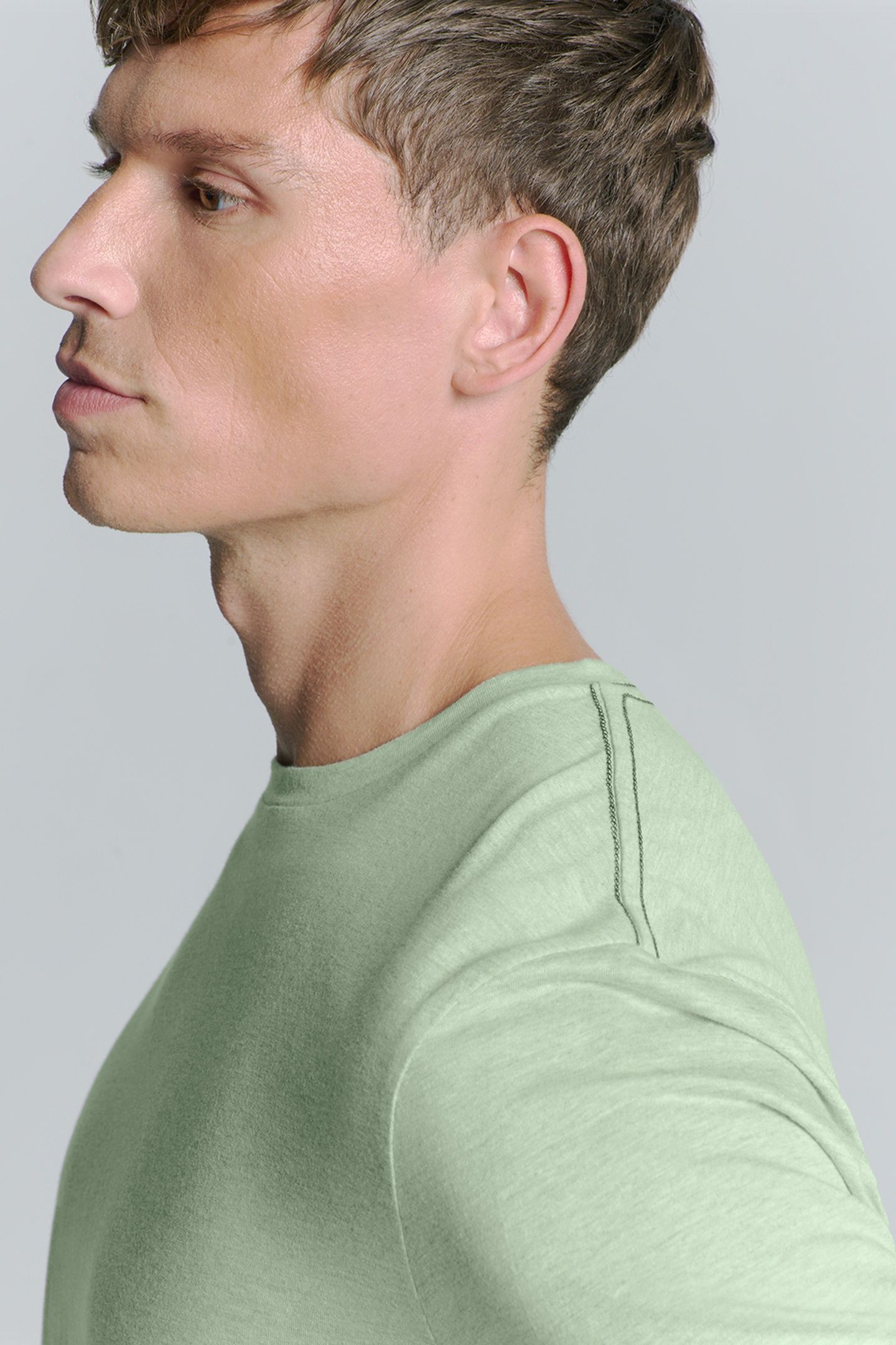 T-SHIRT CREWNECK MELANGE MINT 3