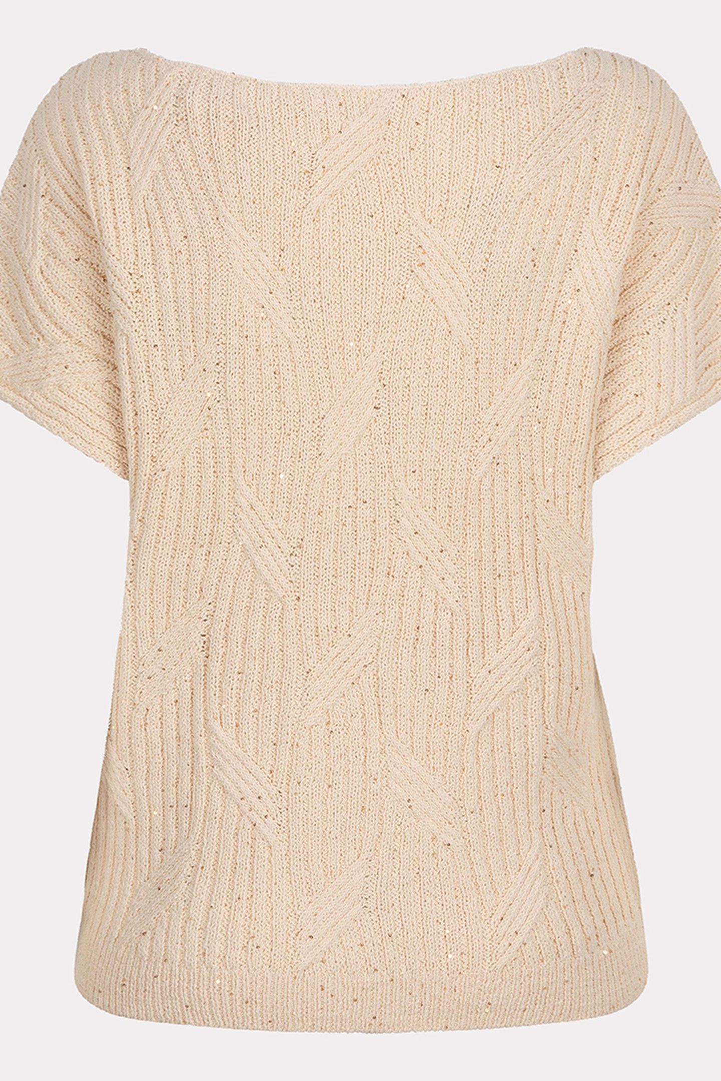 SWEATER BATWING S/SLVE SLUB LUREX IVORY 7