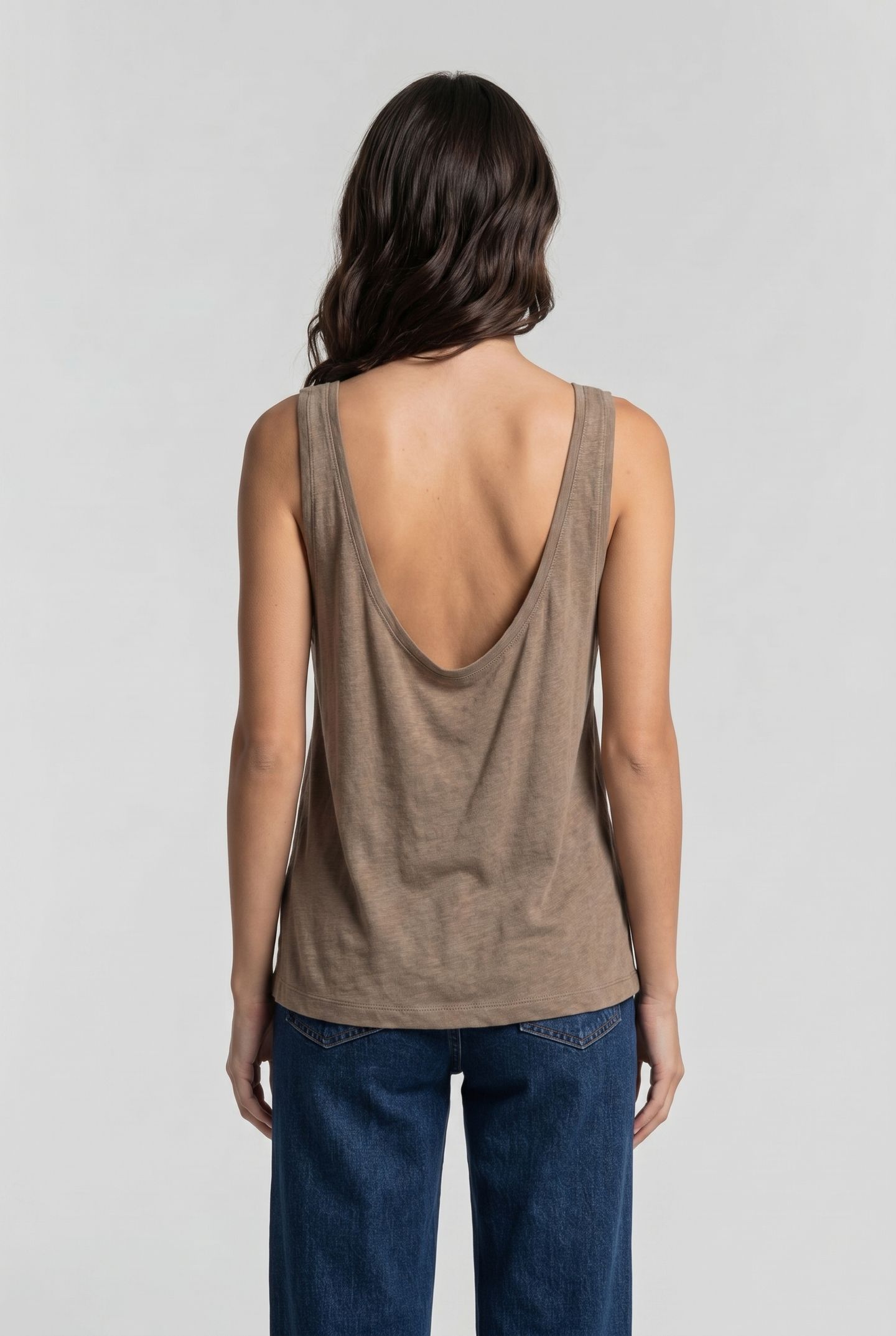DINO LINEN TANK BEIGE 2