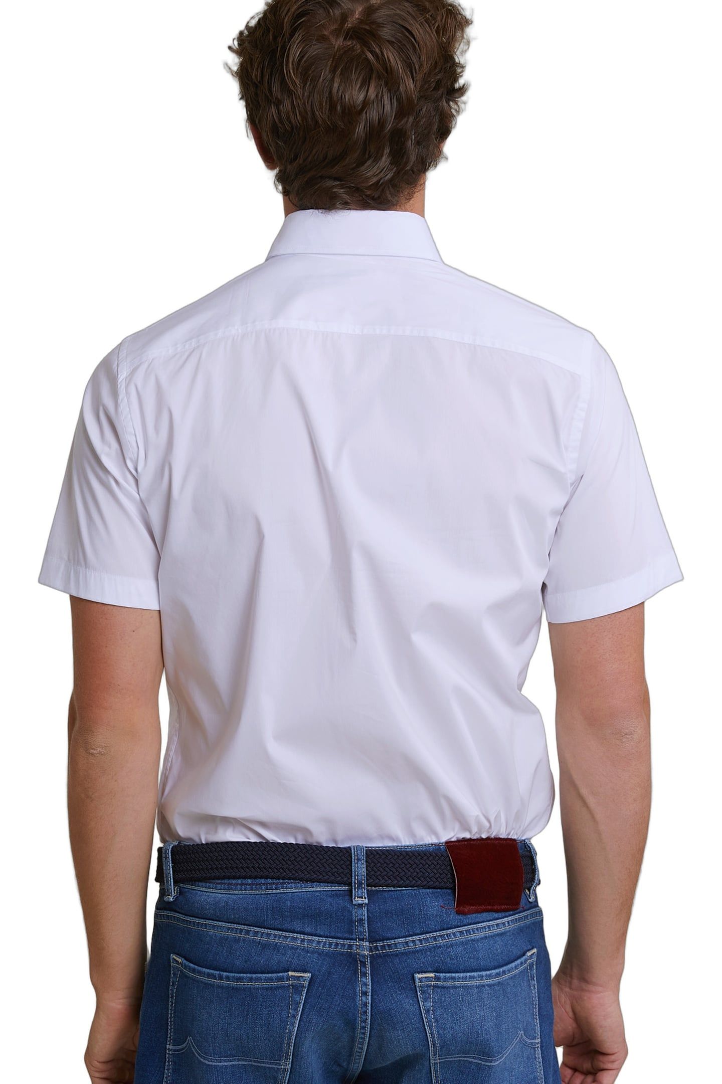 CUSTOM FIT UNI PERFORMANCE STRETCH SHIRT SHORT SLEEVES WHITE 4