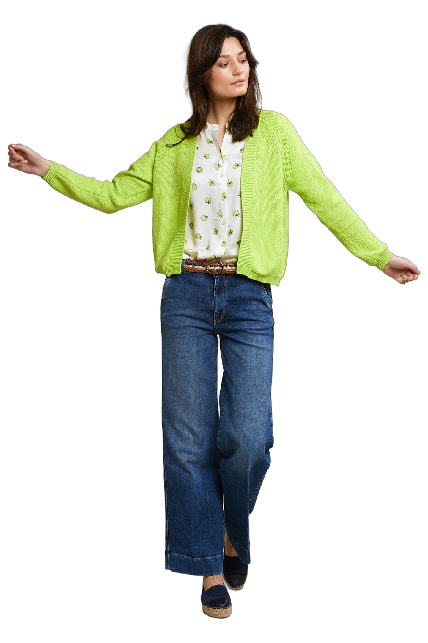 BEIGE/YELLOW FANTASY BLOUSE 3/4 SLEEVES 2