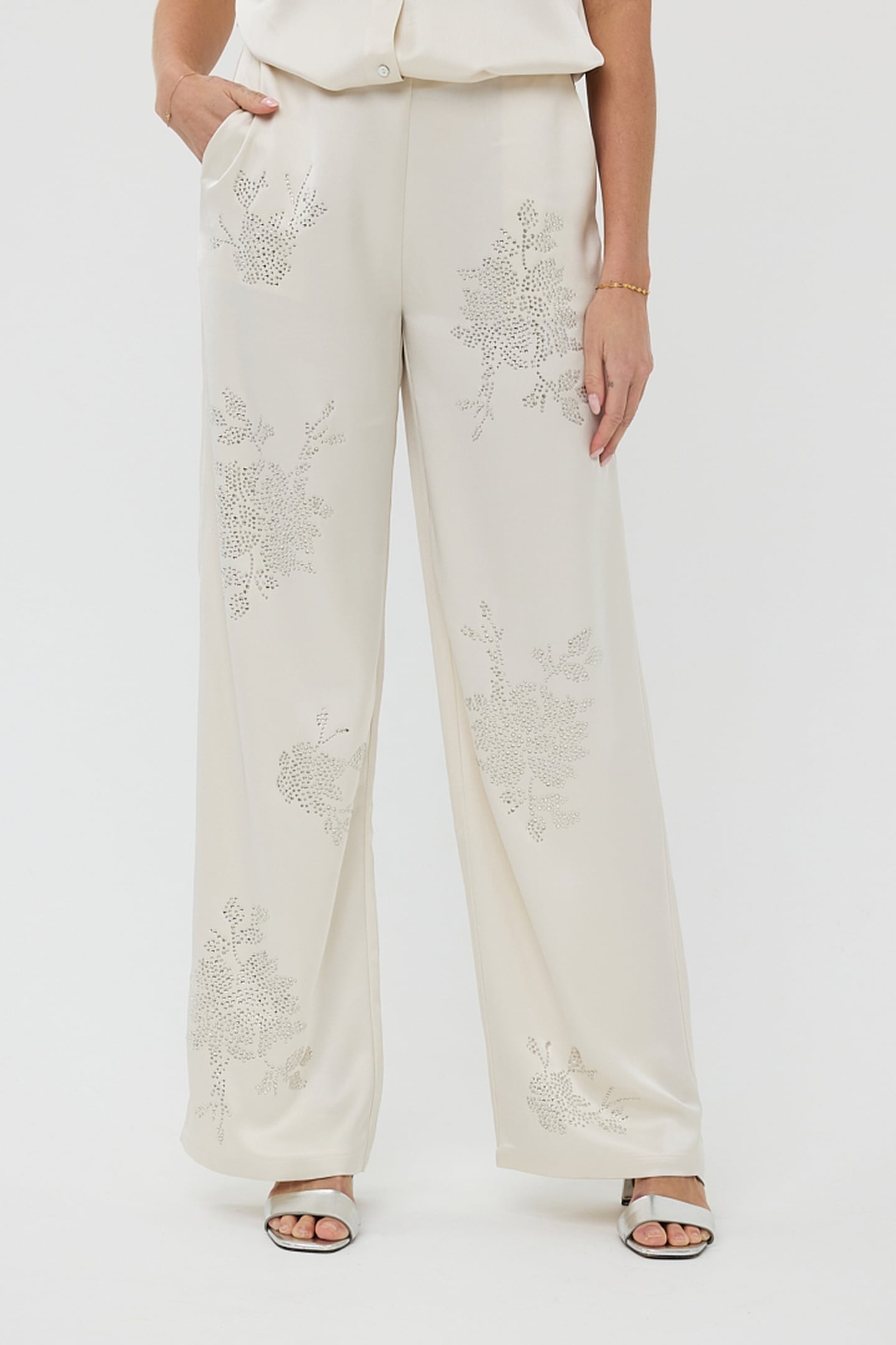 TROUSERS SEQUINS OFF WHITE 2