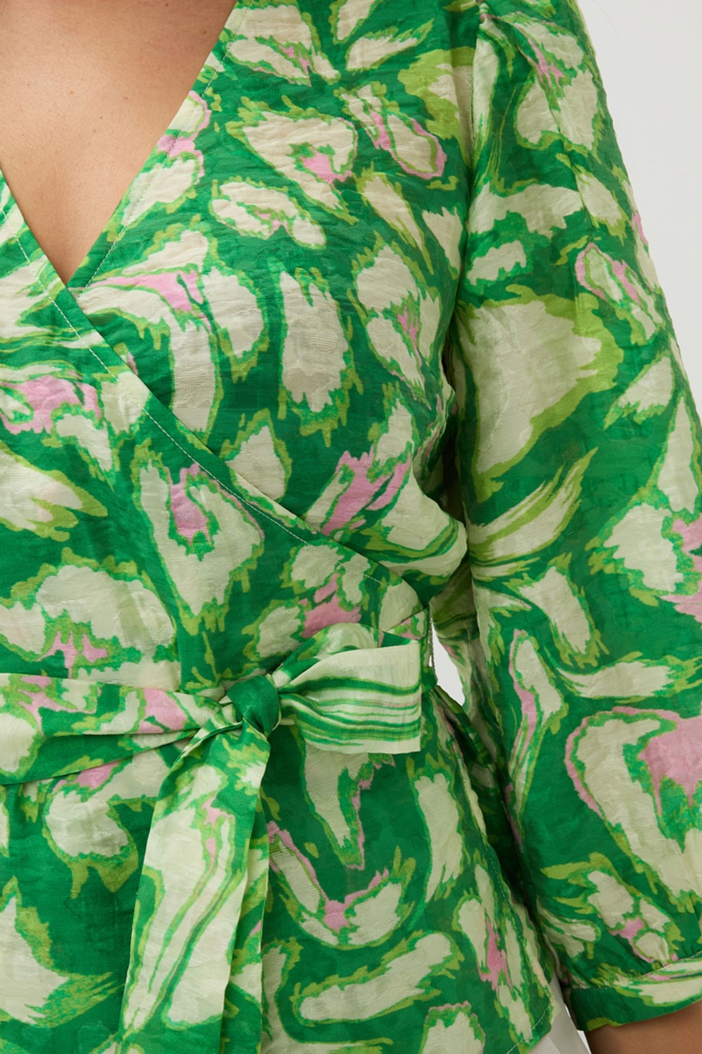BLOUSE WRAP FLORAL TREASURE PRINT 8