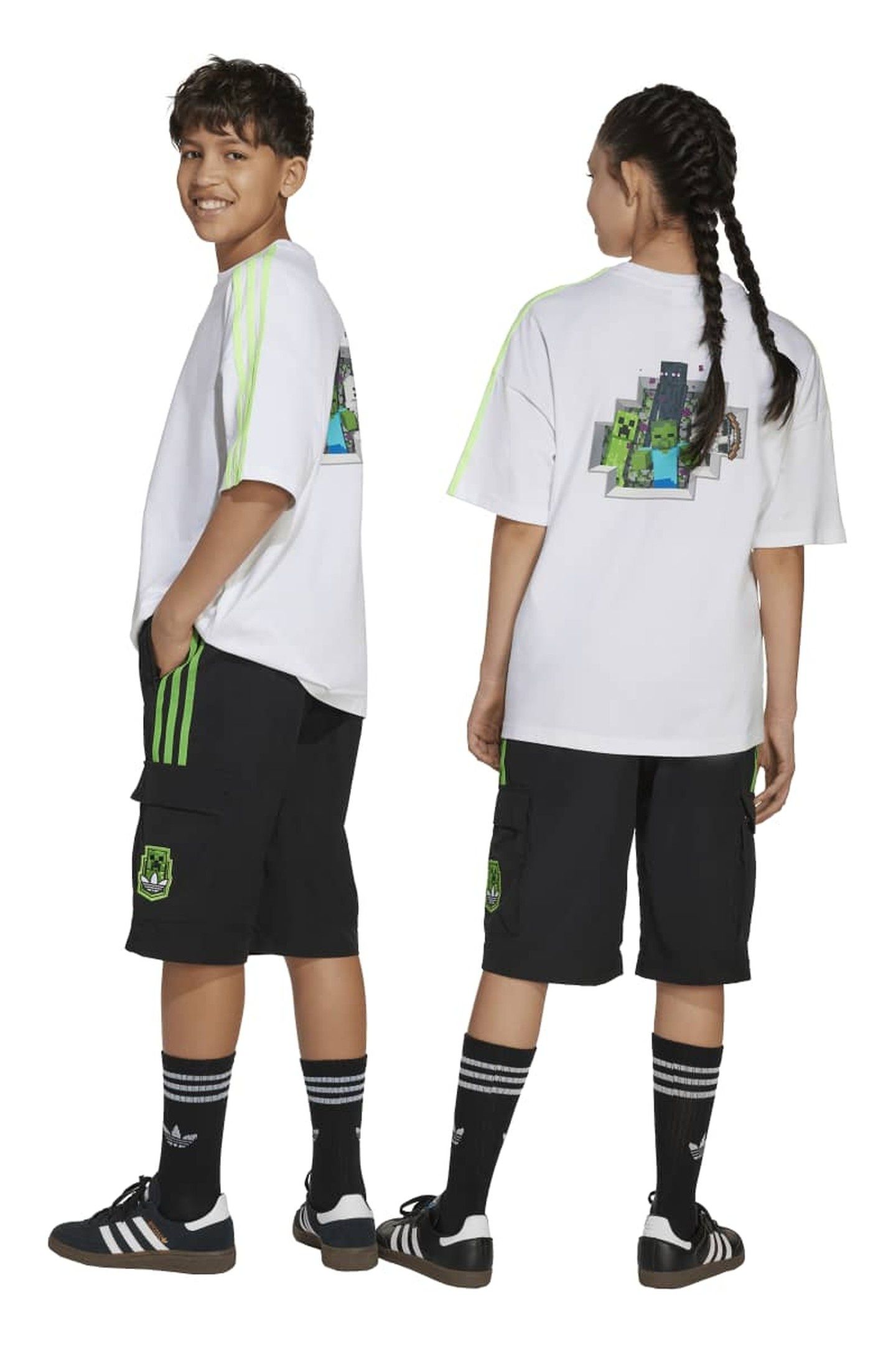 ORIGINALS ADIDAS ORIGINALS X MINECRAFT CARGO SHORTS KIDS 2