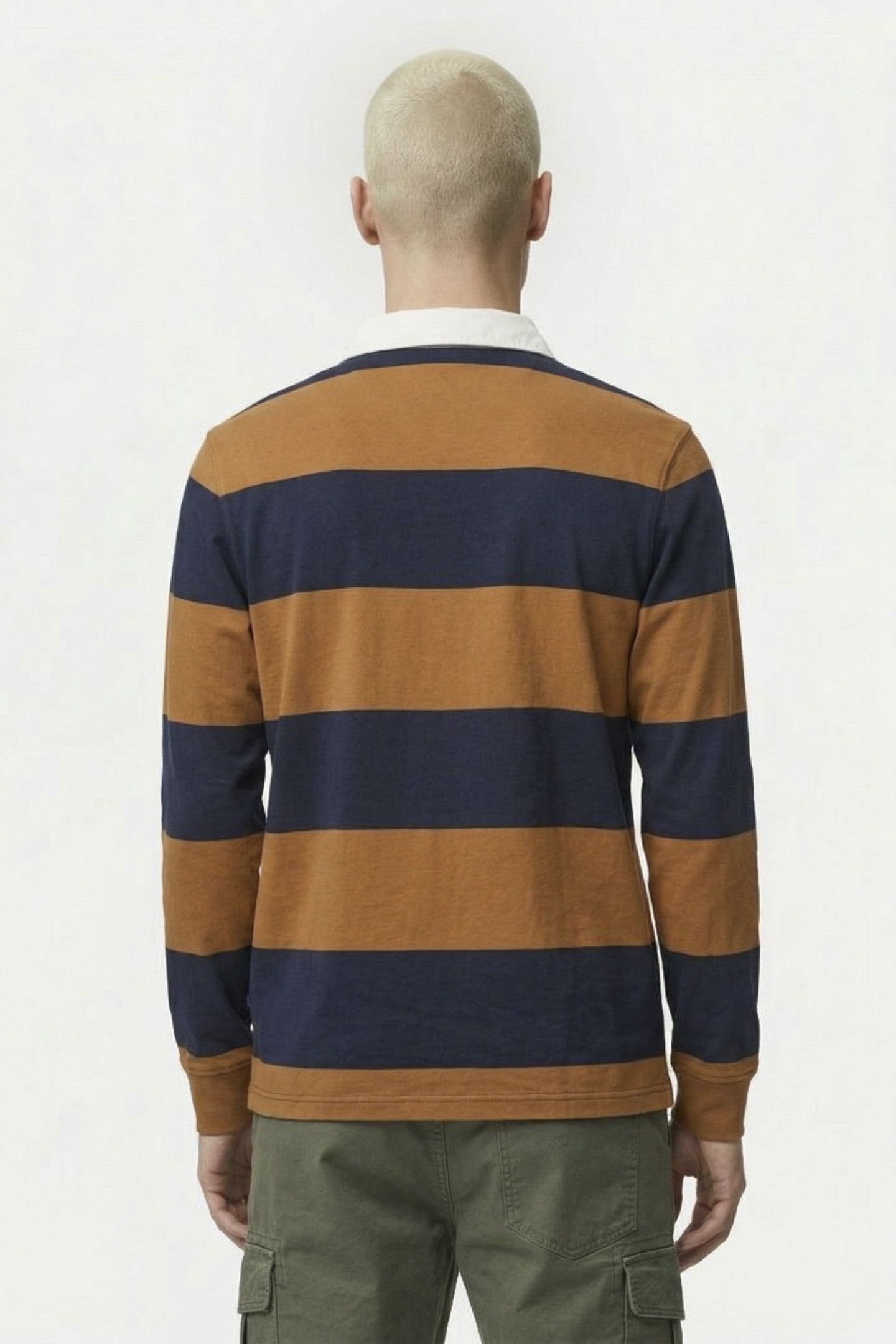RUGBY LONG SLEEVE POLO DARK SAPPHIRE/WHEAT BOOT 2