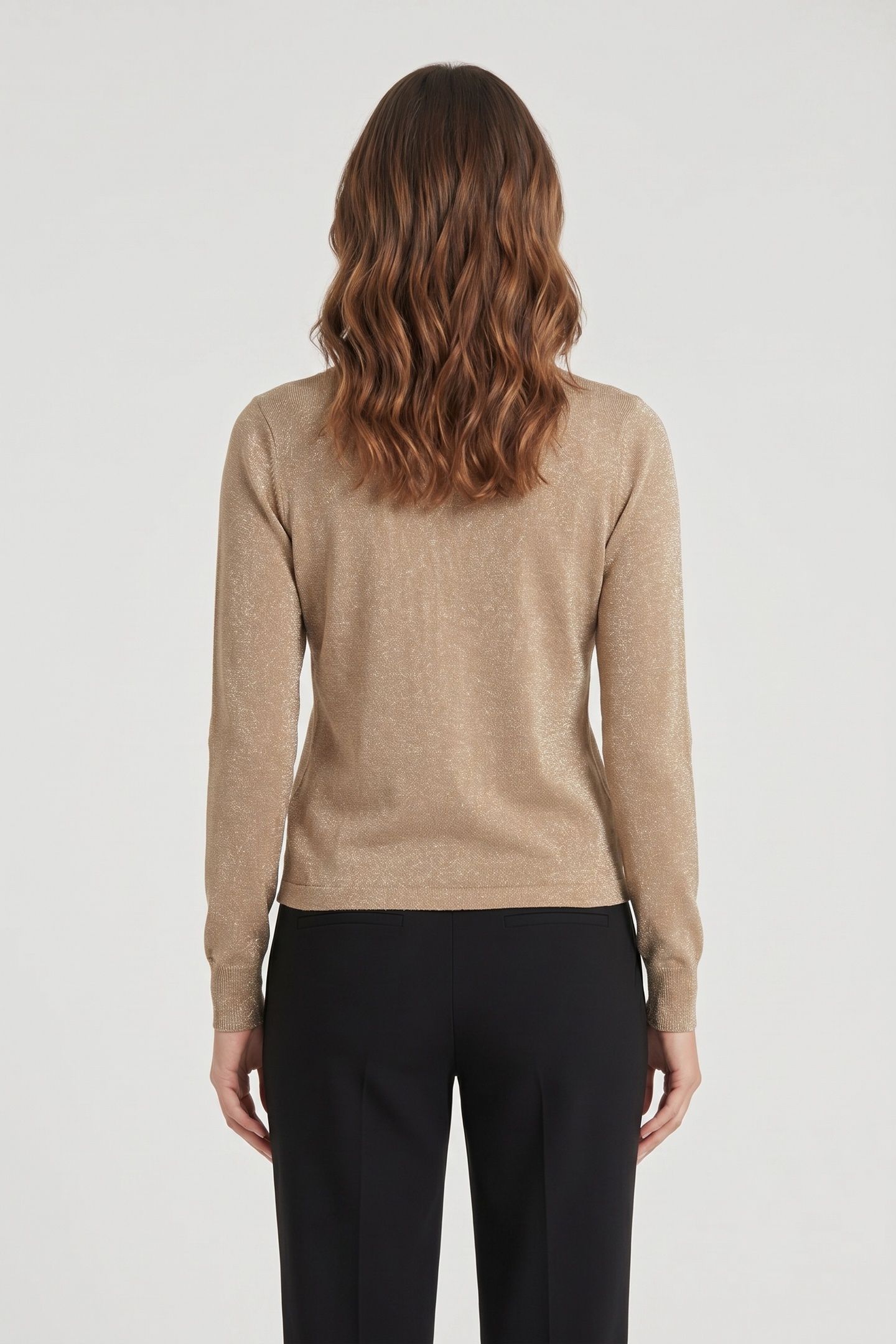 CARDIGAN LUREX KNIT SESAME 2