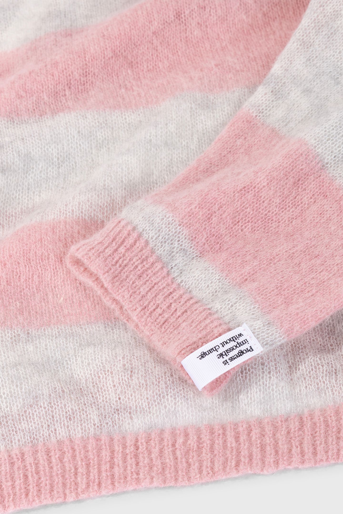 THIN KNIT SWEATER DARK RASPBERRY/WHITE GREY MELEE 6