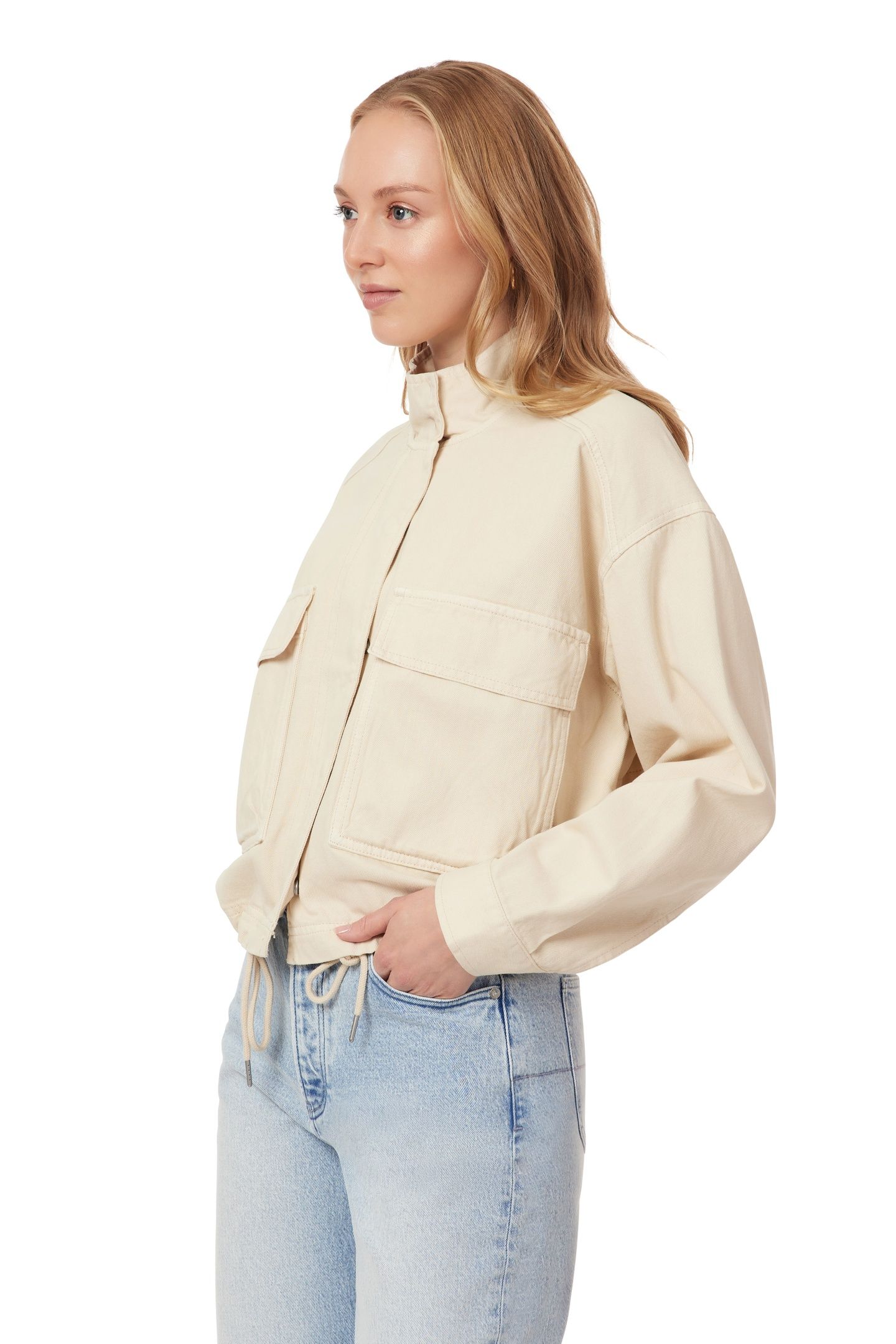 CROPPED UTILITY JACKET WHITECAP GREY 6