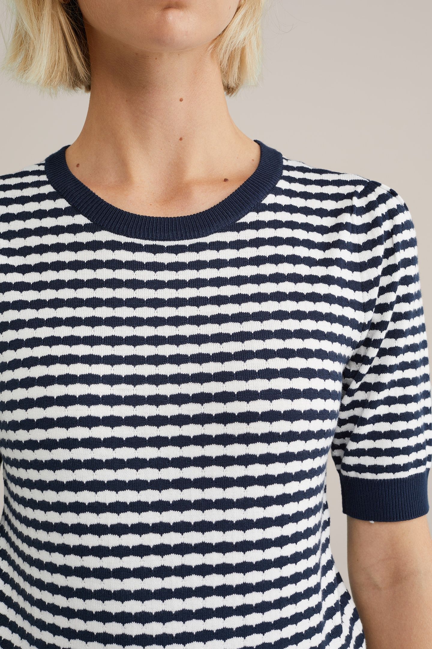 KNITTED PULLOVER NAVY BLUE 5