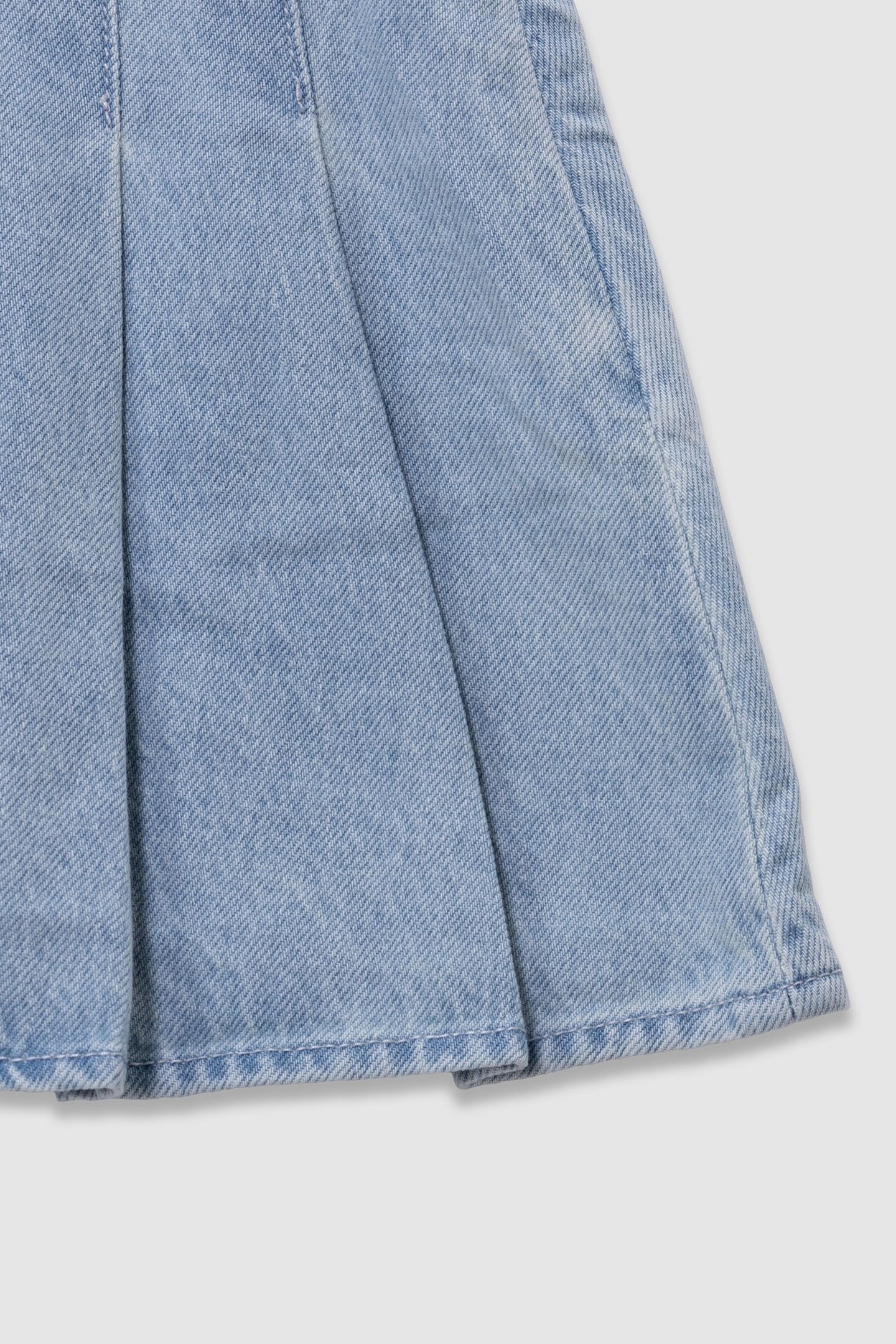 BLUE JEAN SKIRT WITH SIDE PLEATS 3