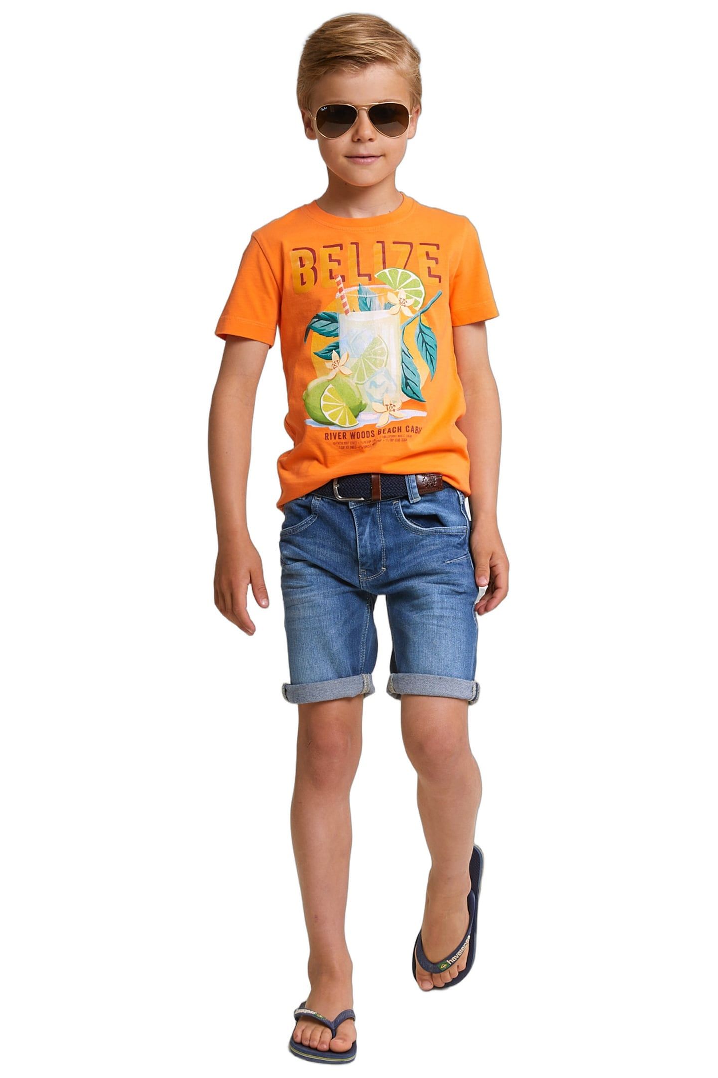 NORMAL FIT BASIC T-SHIRT SHORT SLEEVES ELECTRIC ORANGE 2