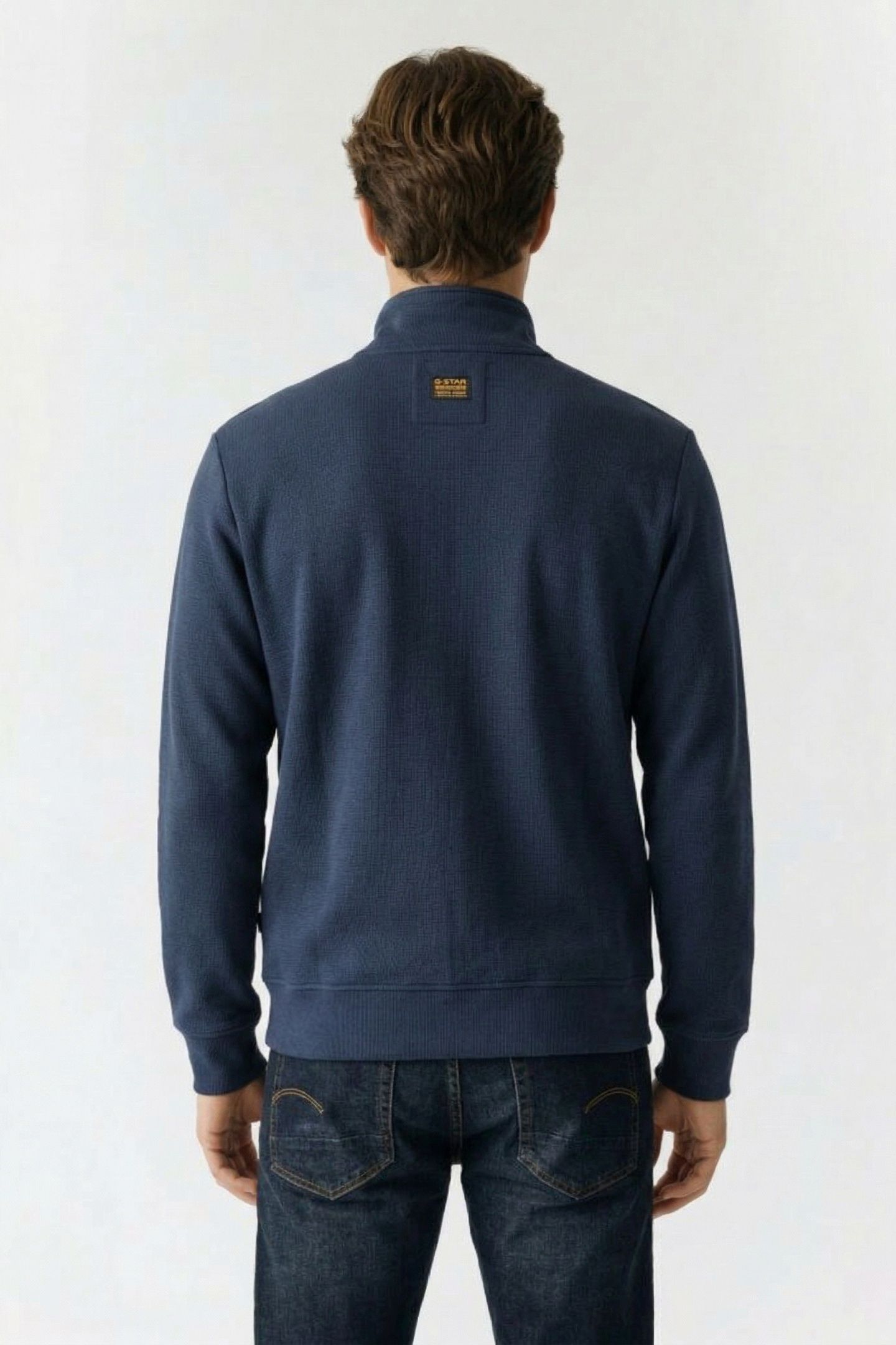 CORE ZIP STAND UP COLLAR SWEAT L/S SARTHO BLUE 2