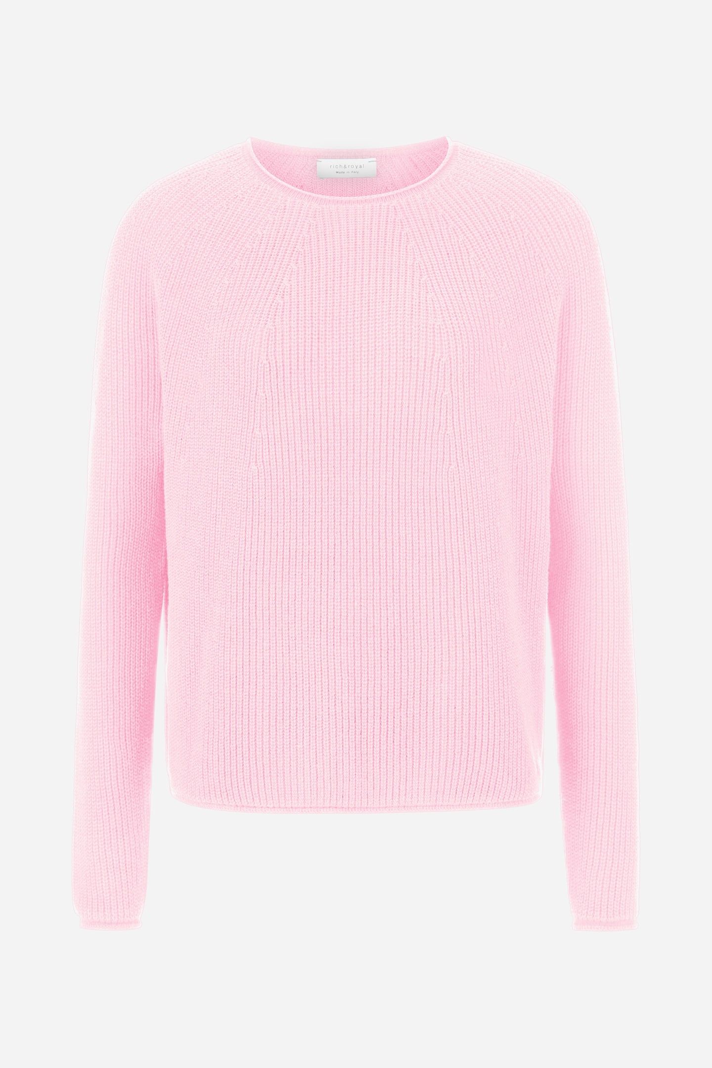 SEAMLESS CREW-NECK HALF CARDIGAN STRAWBERRY CREAM 4