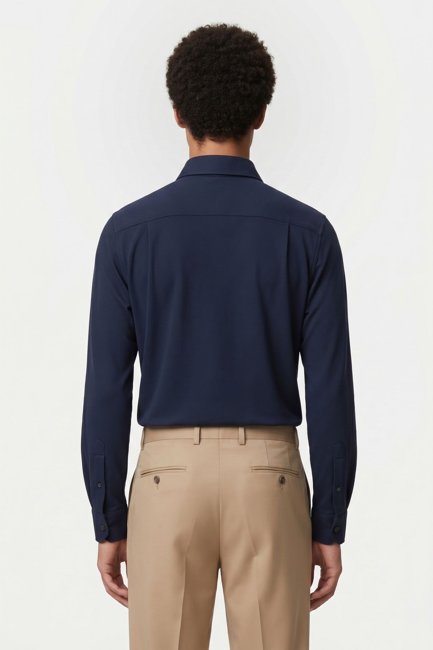 BRUSHED COTTON OVERSHIRT NAVY 2