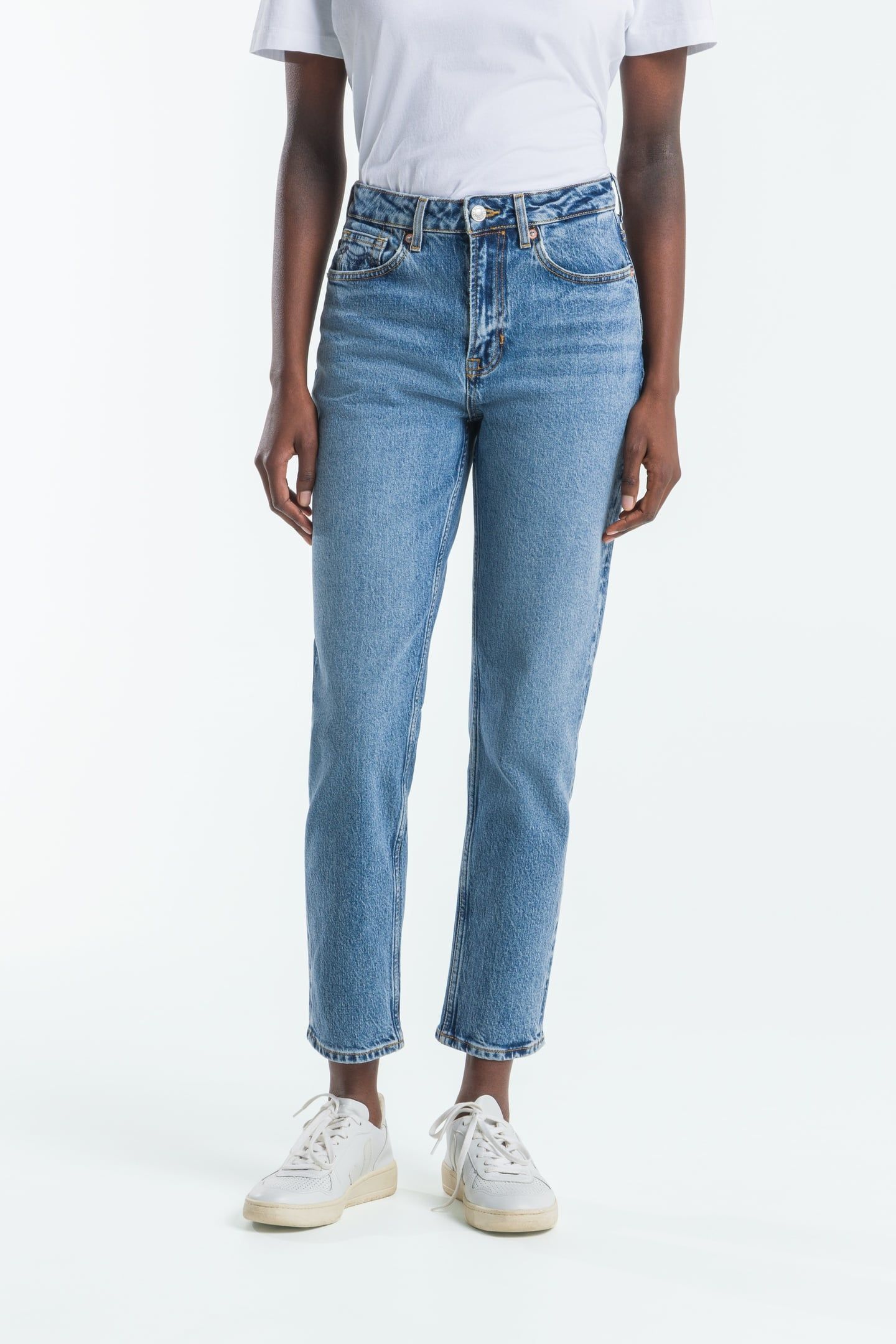 CAROLINE CROPPED STRETCH ECO XAVIER BLUE MARBLE 1