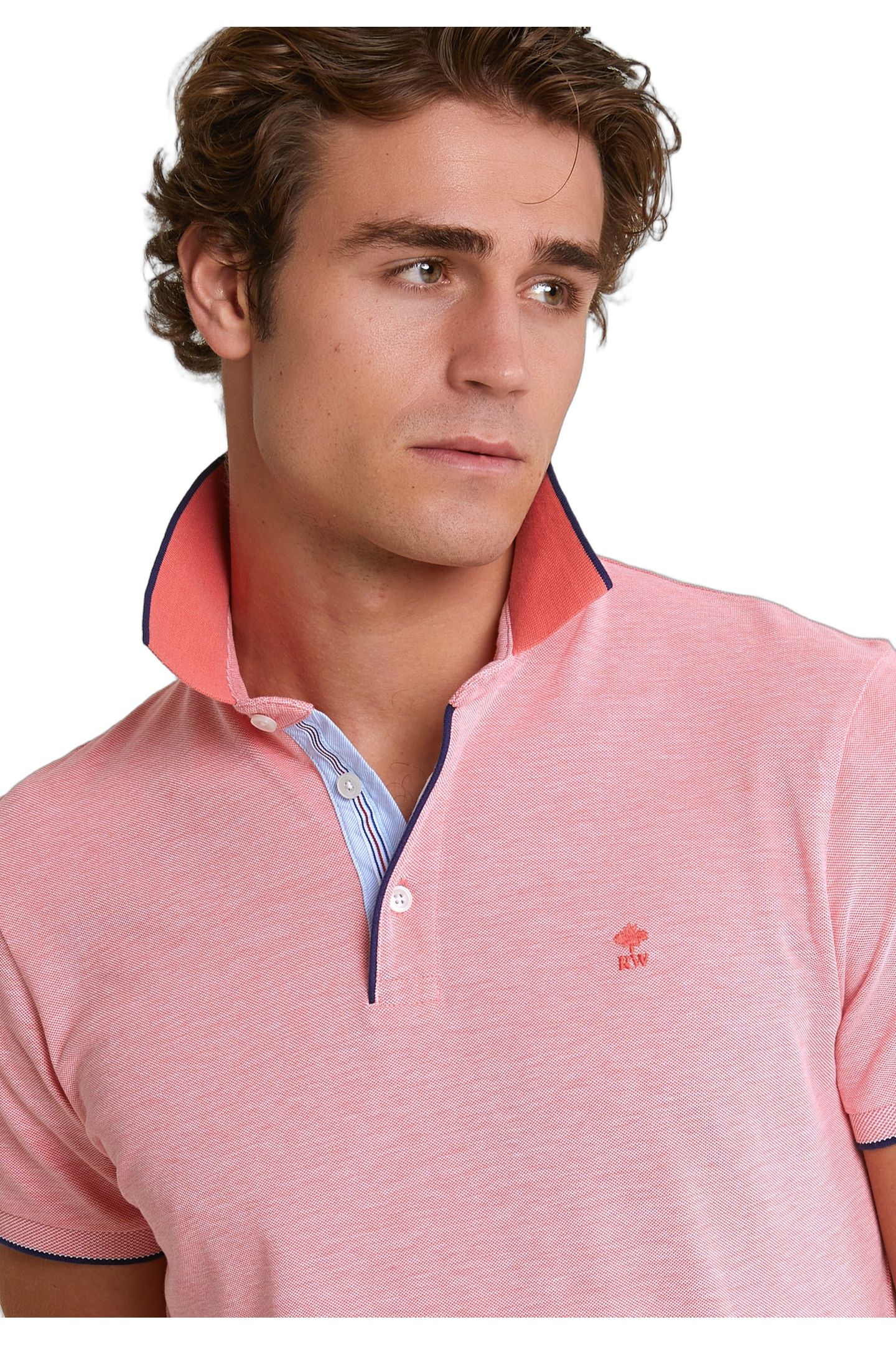CUSTOM FIT COTTON STRETCH POLO LT SUNSET 4