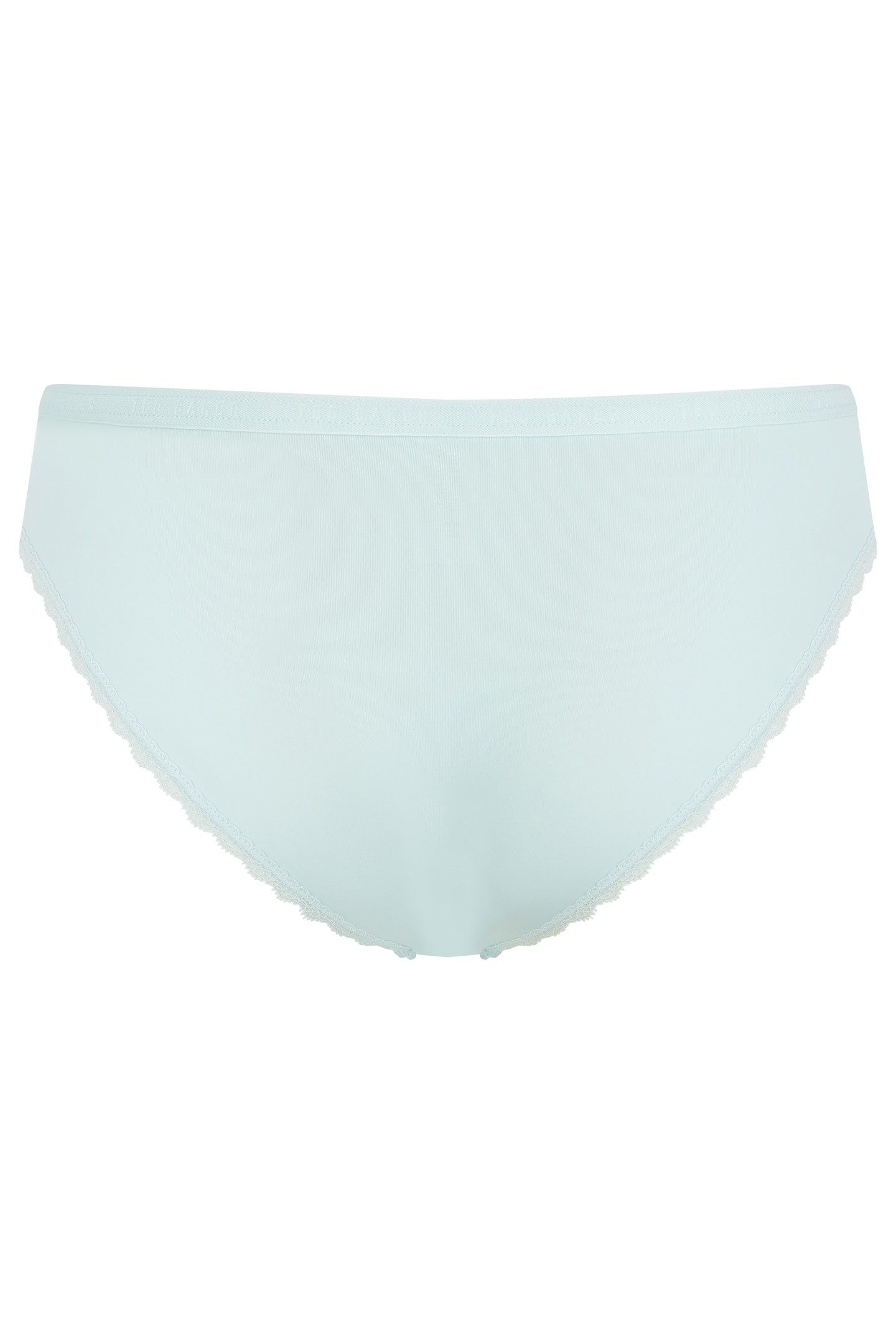 ZARIA 3PK SOLID BRIEF WITH LACE TRIM EGRET/BLUE/ALMOND 7