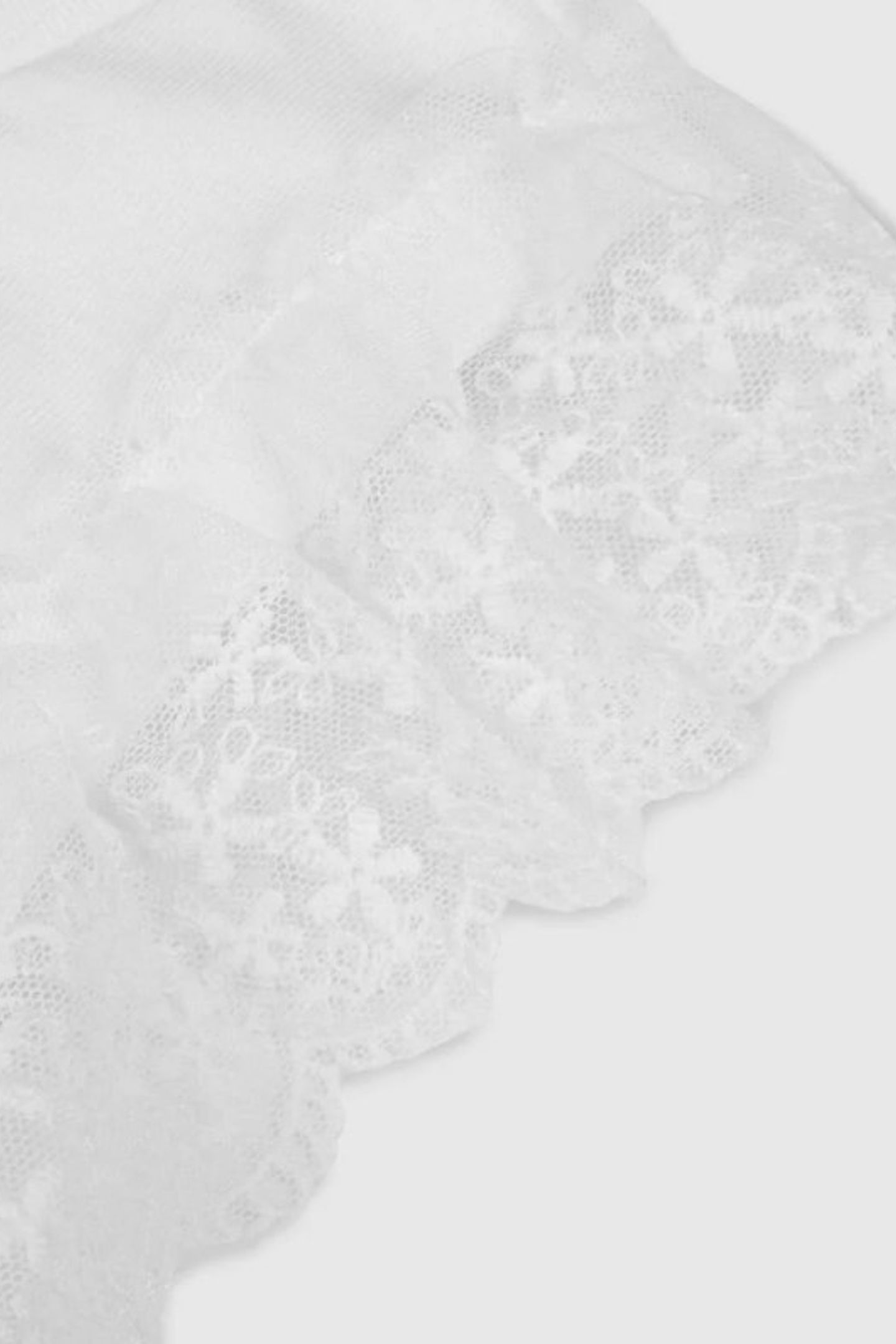 WHITE TULLE RUFFLE EMBROIDERED T-SHIRT 3