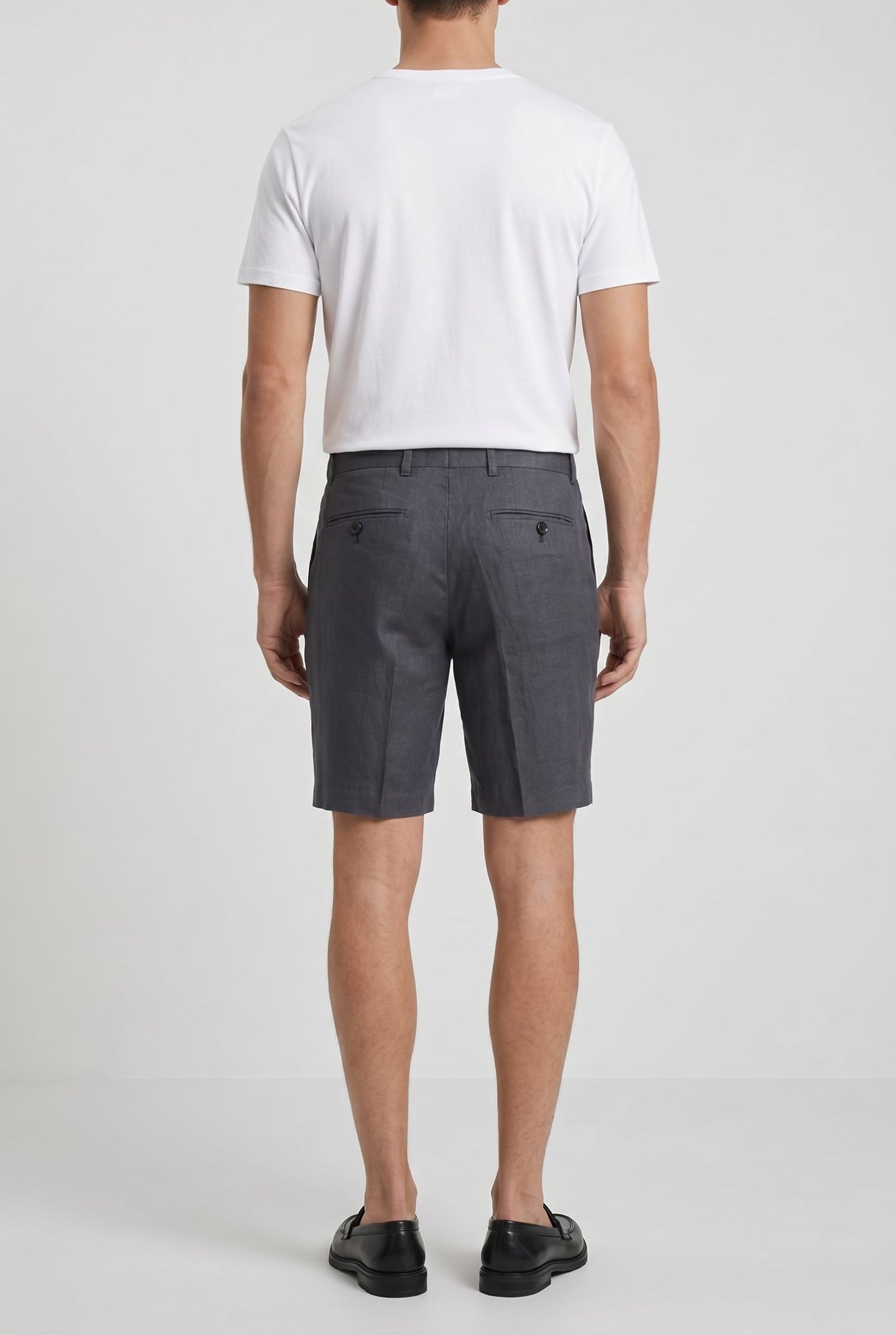 LINEN SHORT AIRFORCE BLUE 2