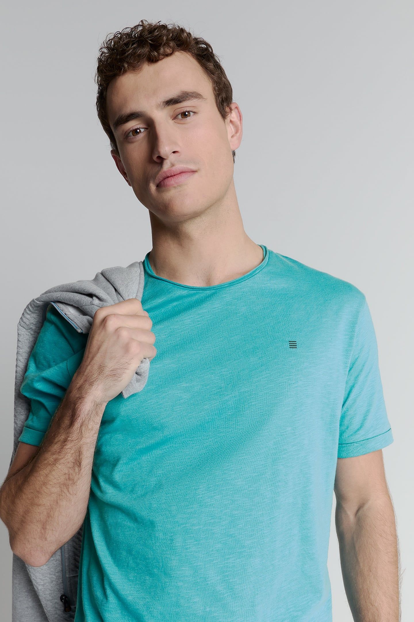 T-SHIRT CREWNECK SLUB SEABLUE 3