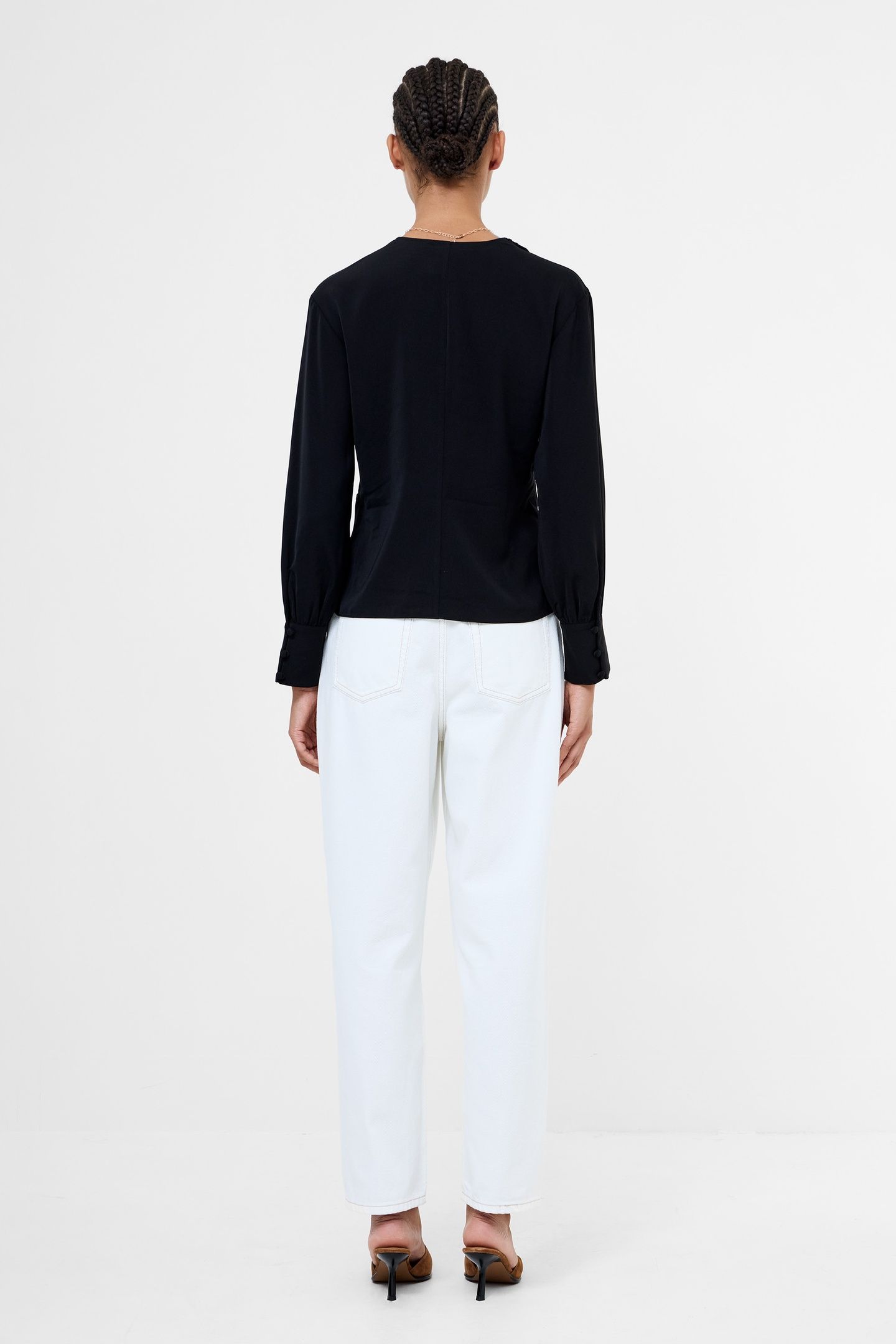 LAUREL CREPE PEPLUM TOP BLACKOUT 3