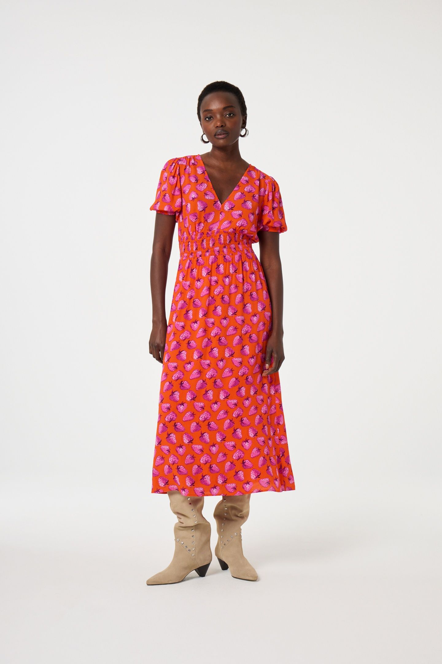 BONNA DRESS TANGERINE/PINK DREAM 1