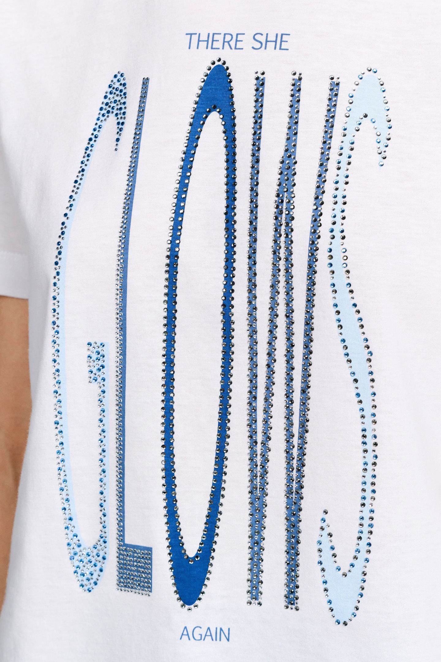 ELEGANT FIT T-SHIRT "THERE SHE GLOWS AGAIN" ORGANIC WHITE 5