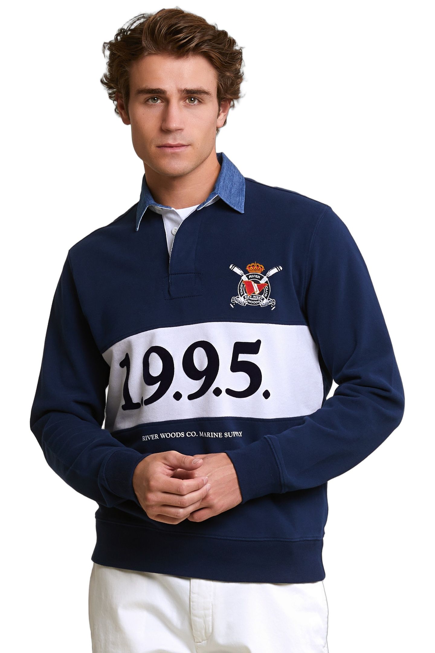 FANCY RUGBY SWEATER NAVY 1