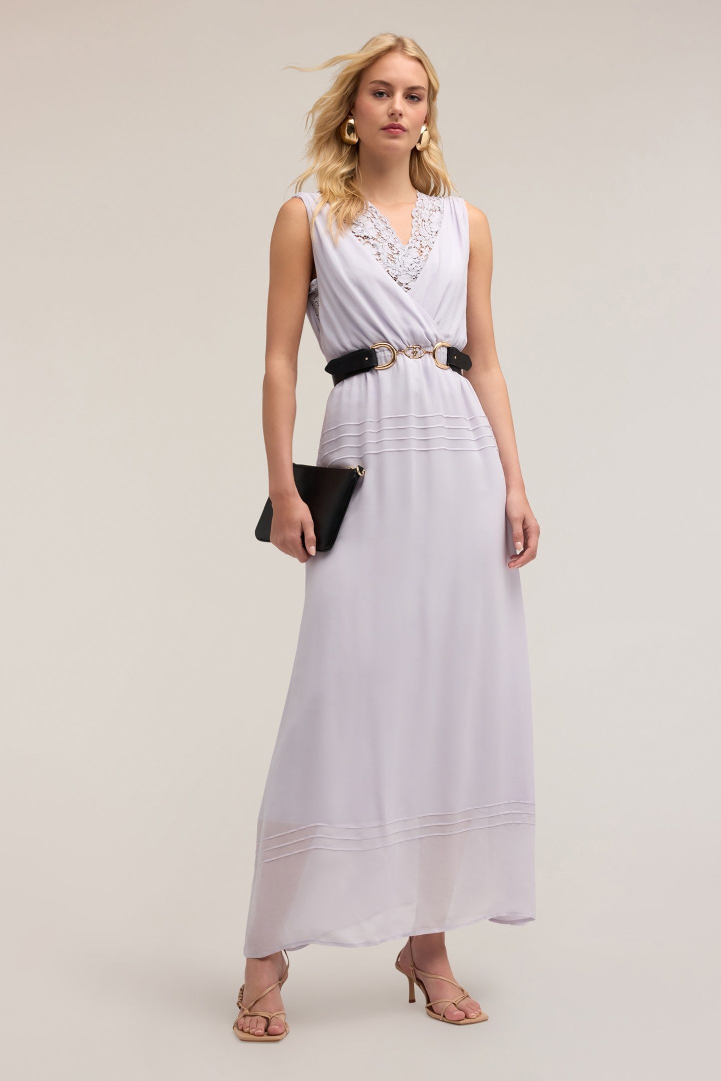 LONG DRESS WITH LACE TOP PURPLE 1